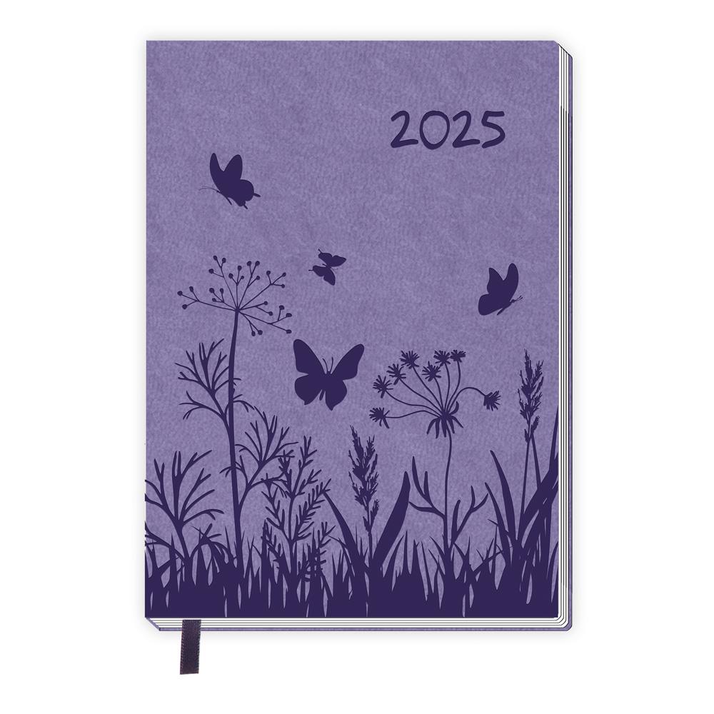 Vorderes Coverbild Trötsch Taschenkalender A7 Soft Touch Blumen 2025