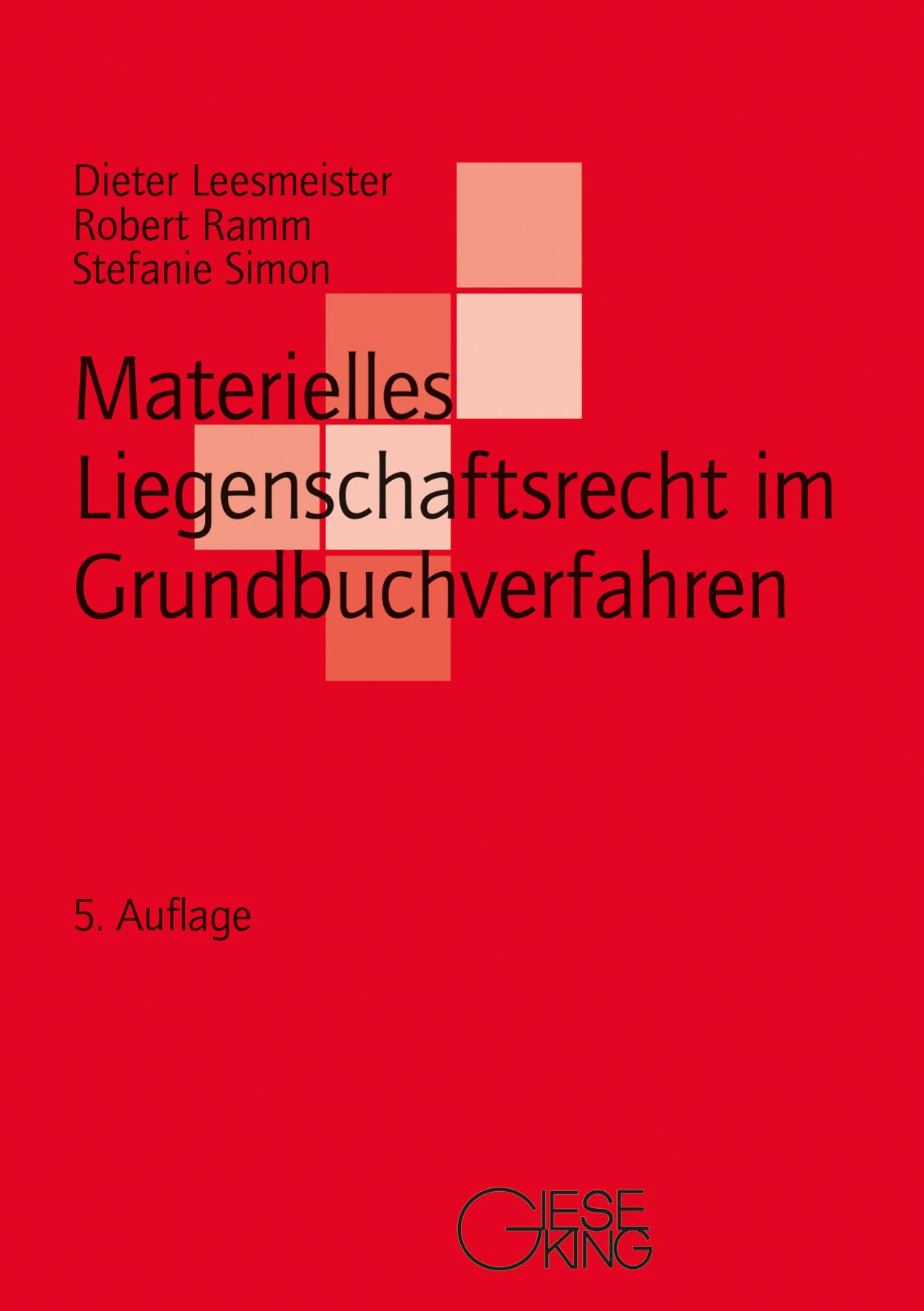 Vorderes Coverbild Materielles Liegenschaftsrecht im Grundbuchverfahren