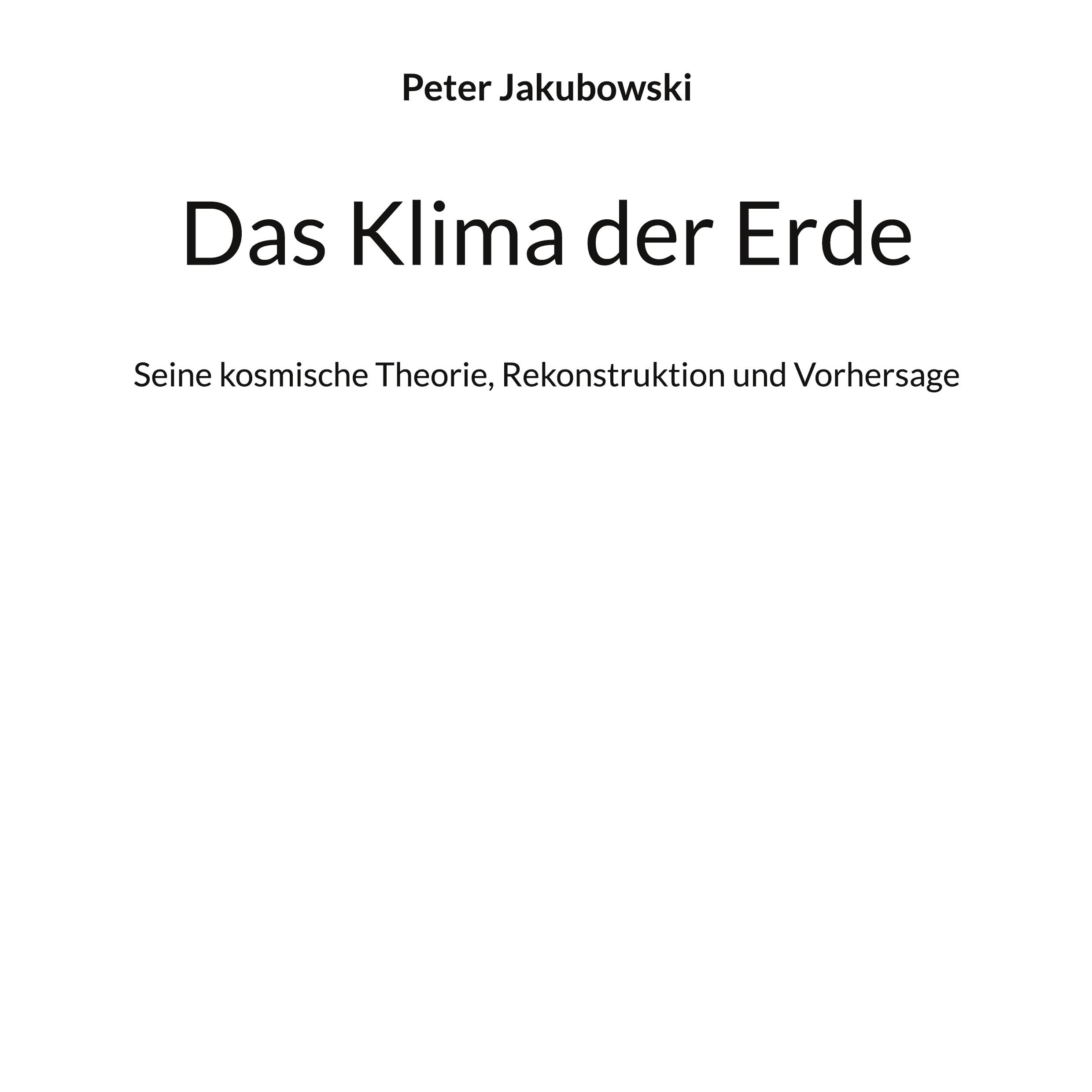 Vorderes Coverbild Das Klima der Erde