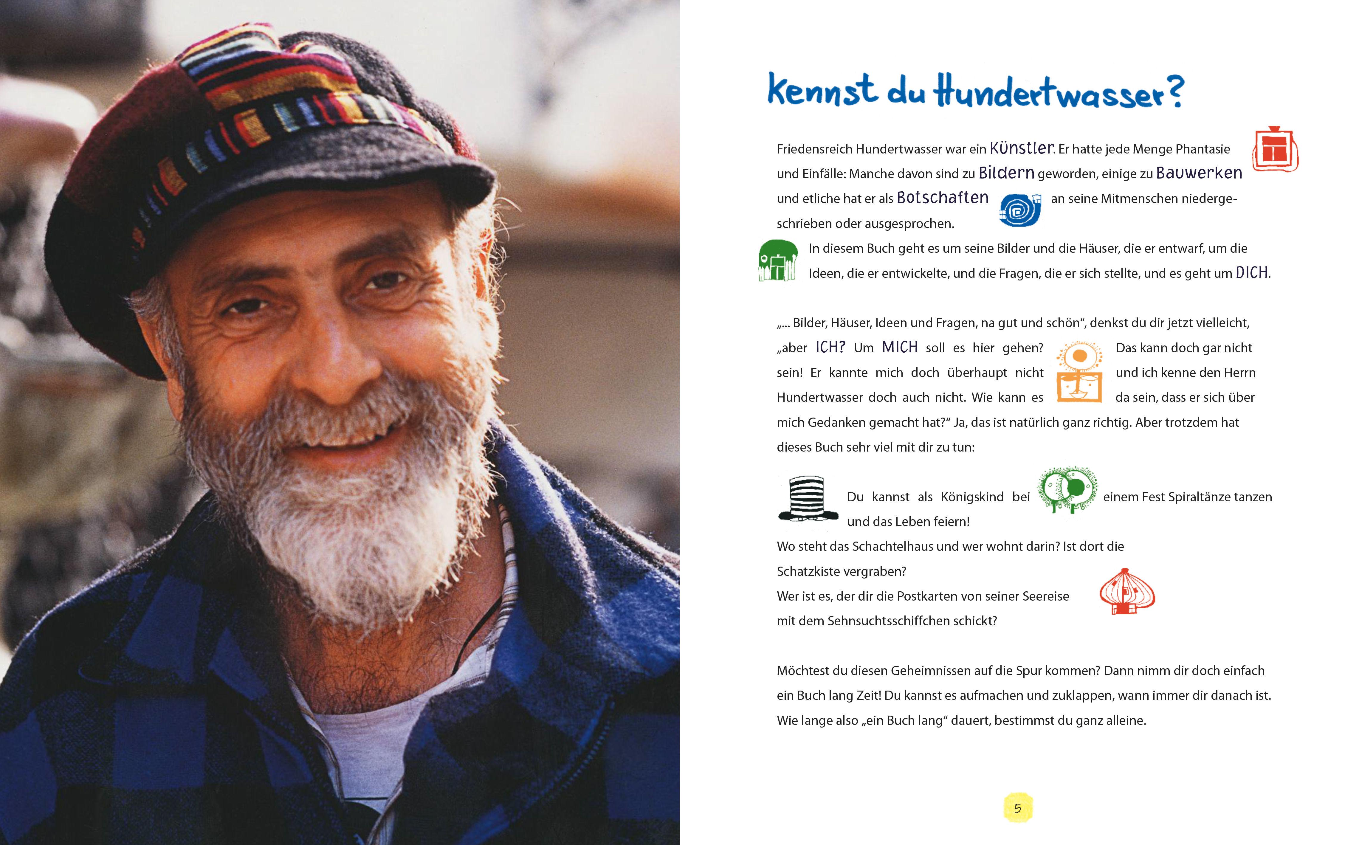 Beispielinhalt (Bild) Träume ernten - Hundertwasser für Kinder