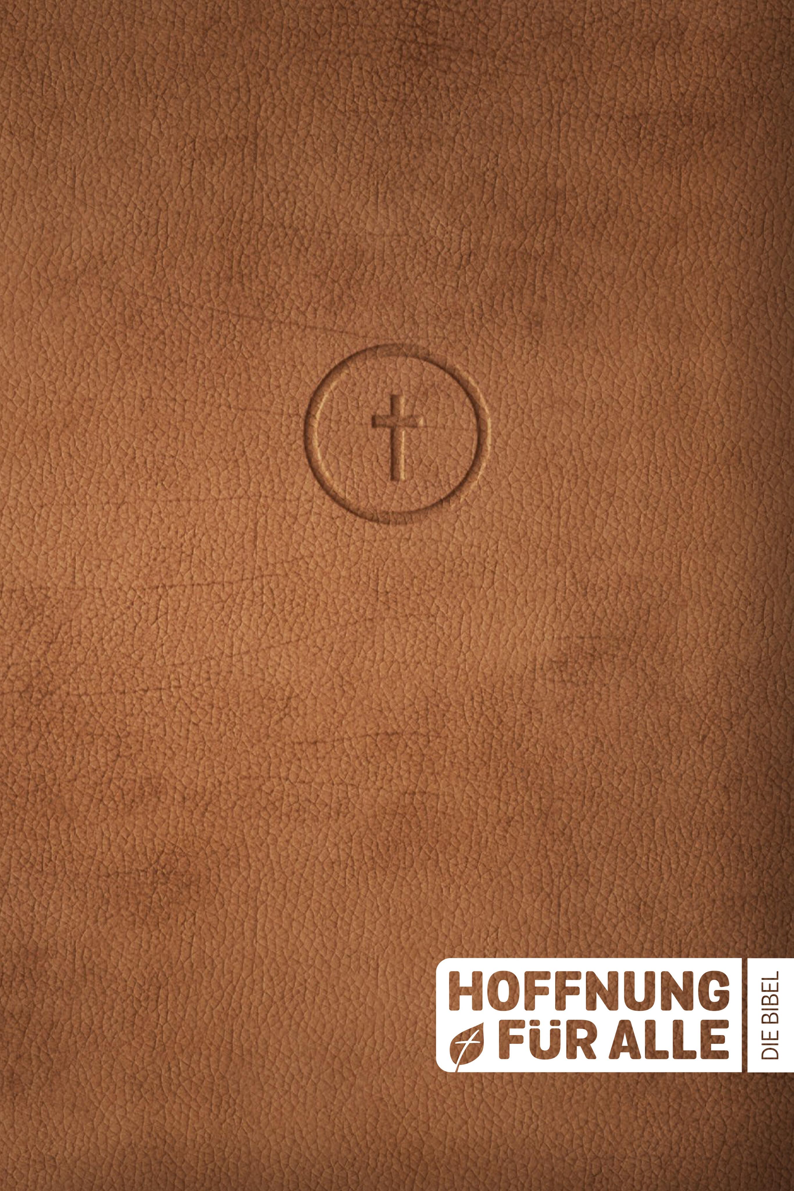 Vorderes Coverbild Hoffnung für alle. Die Bibel. - Leather Touch Edition