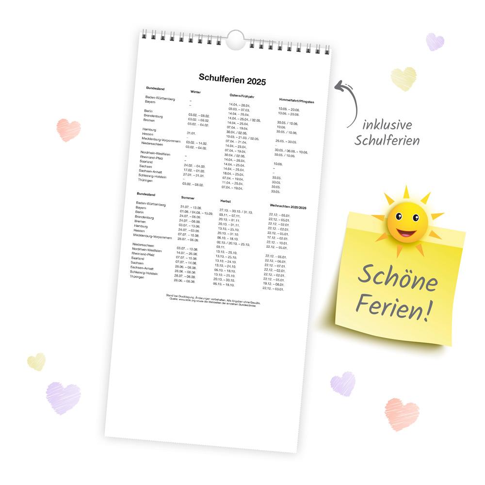 Beispielinhalt (Bild) Trötsch Familienkalender Unsere Lieblinge 2025