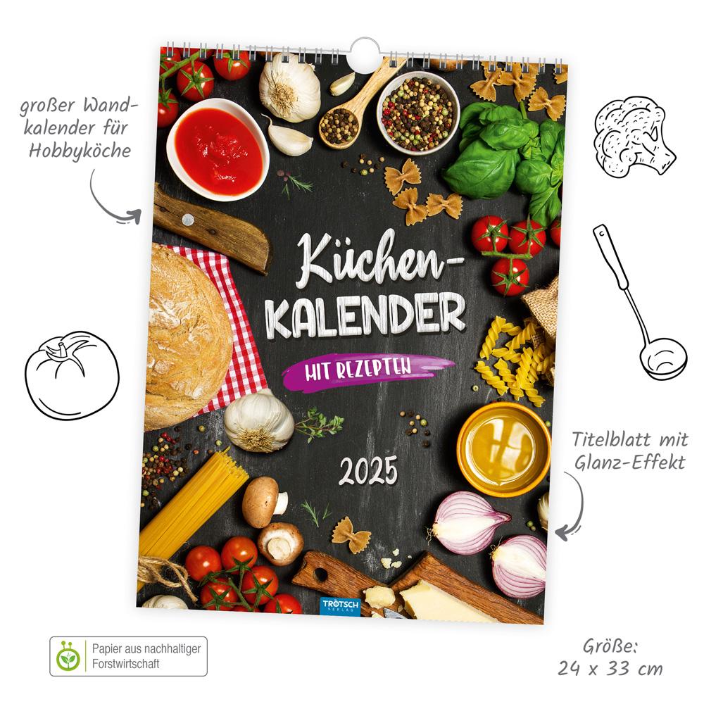 Beispielinhalt (Bild) Trötsch Classickalender Küchenkalender 2025