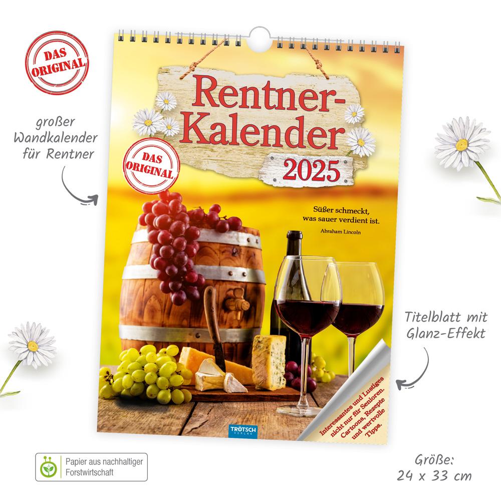 Beispielinhalt (Bild) Trötsch Classickalender Rentnerkalender 2025