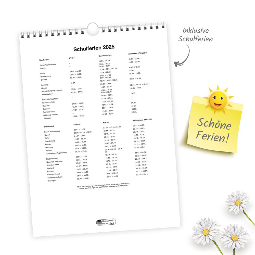 Beispielinhalt (Bild) Trötsch Classickalender Rentnerkalender 2025
