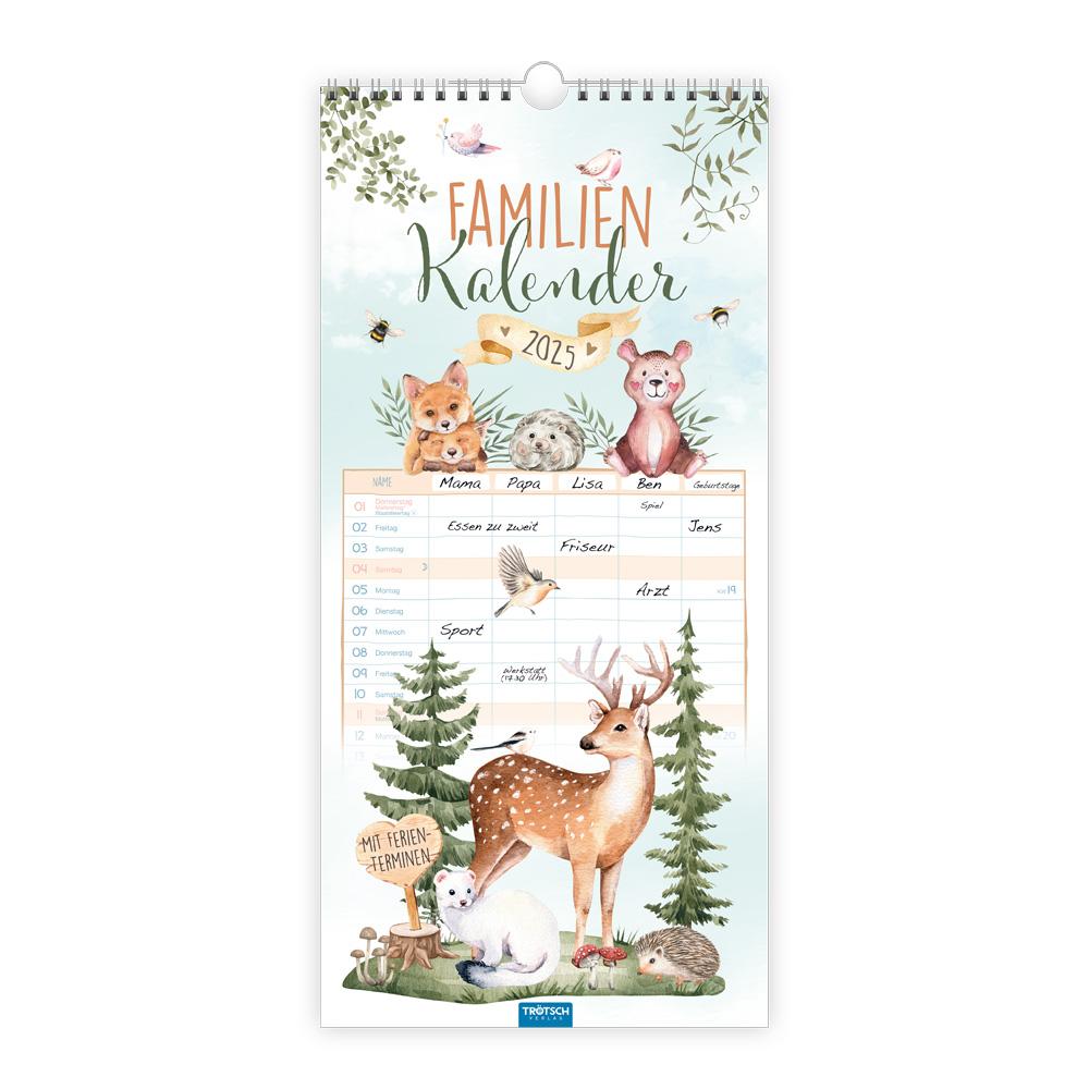 Vorderes Coverbild Trötsch Familienkalender Waldfreunde 2025
