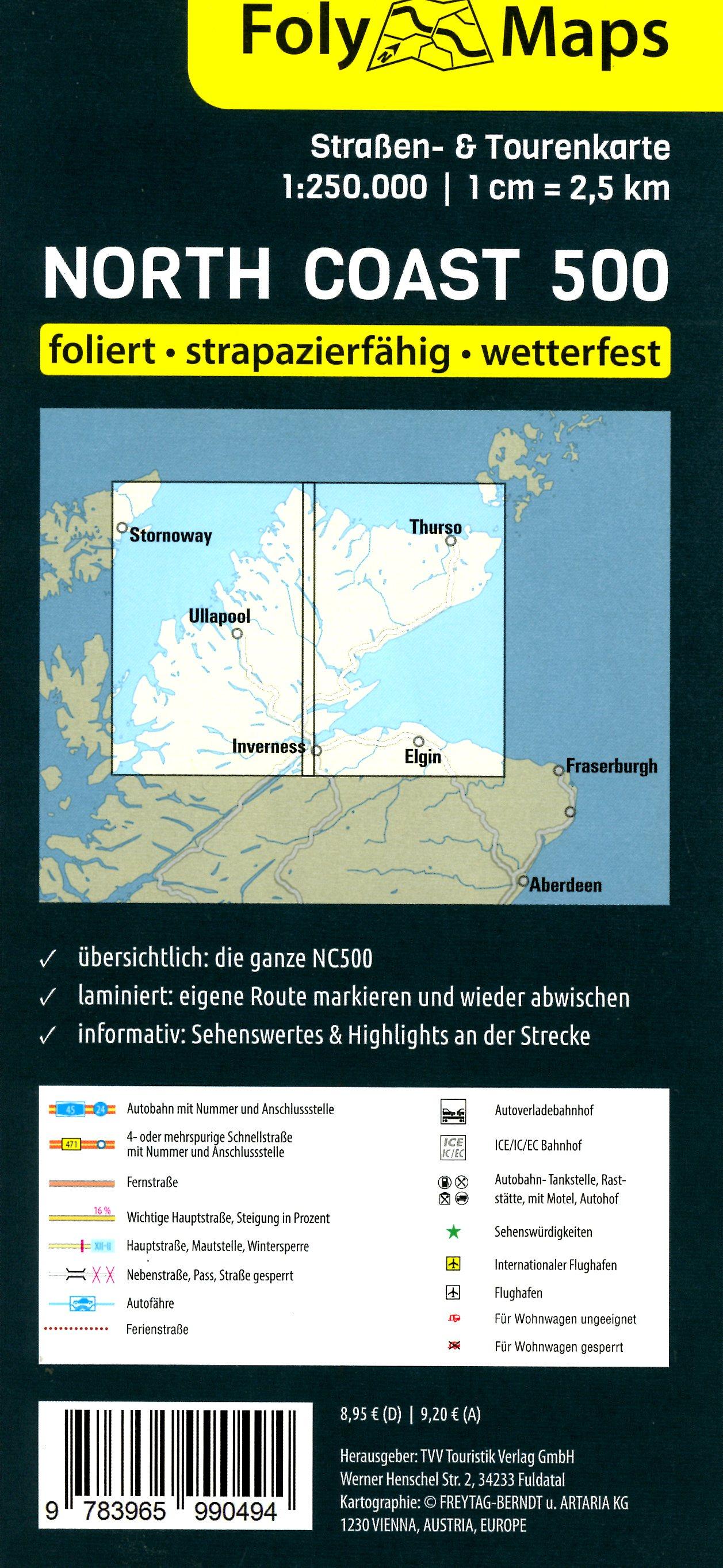 Beispielinhalt (Bild) FolyMaps Karte Schottlands North Coast 500