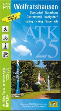 Vorderes Coverbild ATK25-P11 Wolfratshausen (Amtliche Topographische Karte 1:25000)