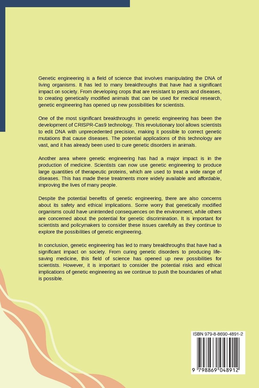 Rückseitencover The Student's Guide to Genetic Engineering Breakthroughs