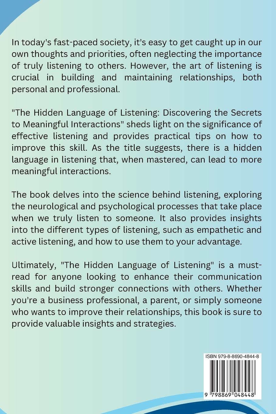 Rückseitencover The Hidden Language of Listening