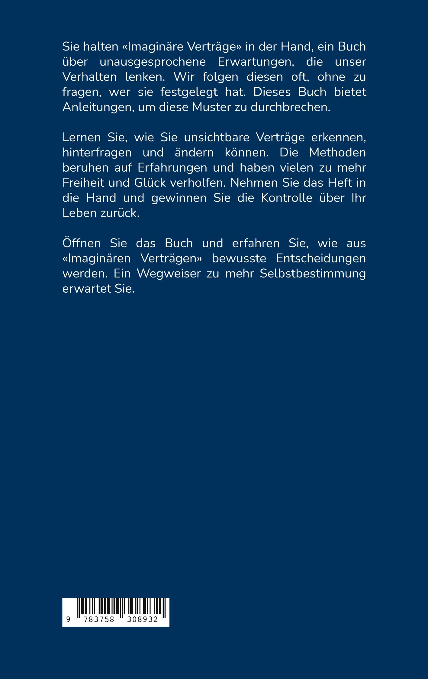 Rückseitencover Imaginäre Verträge