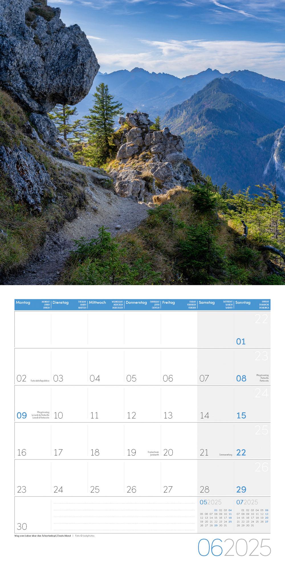 Beispielinhalt (Bild) Traumpfade Kalender 2025 - 30x30