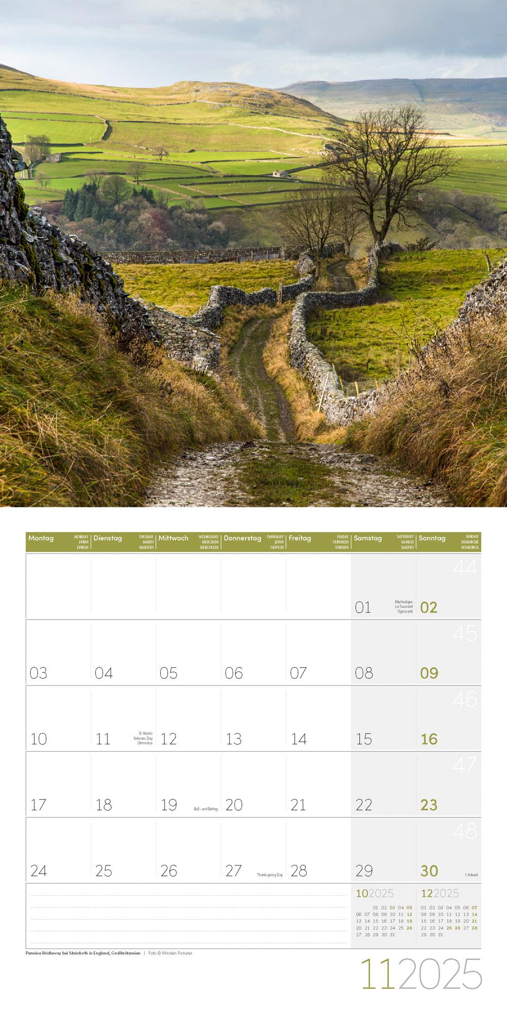 Beispielinhalt (Bild) Traumpfade Kalender 2025 - 30x30
