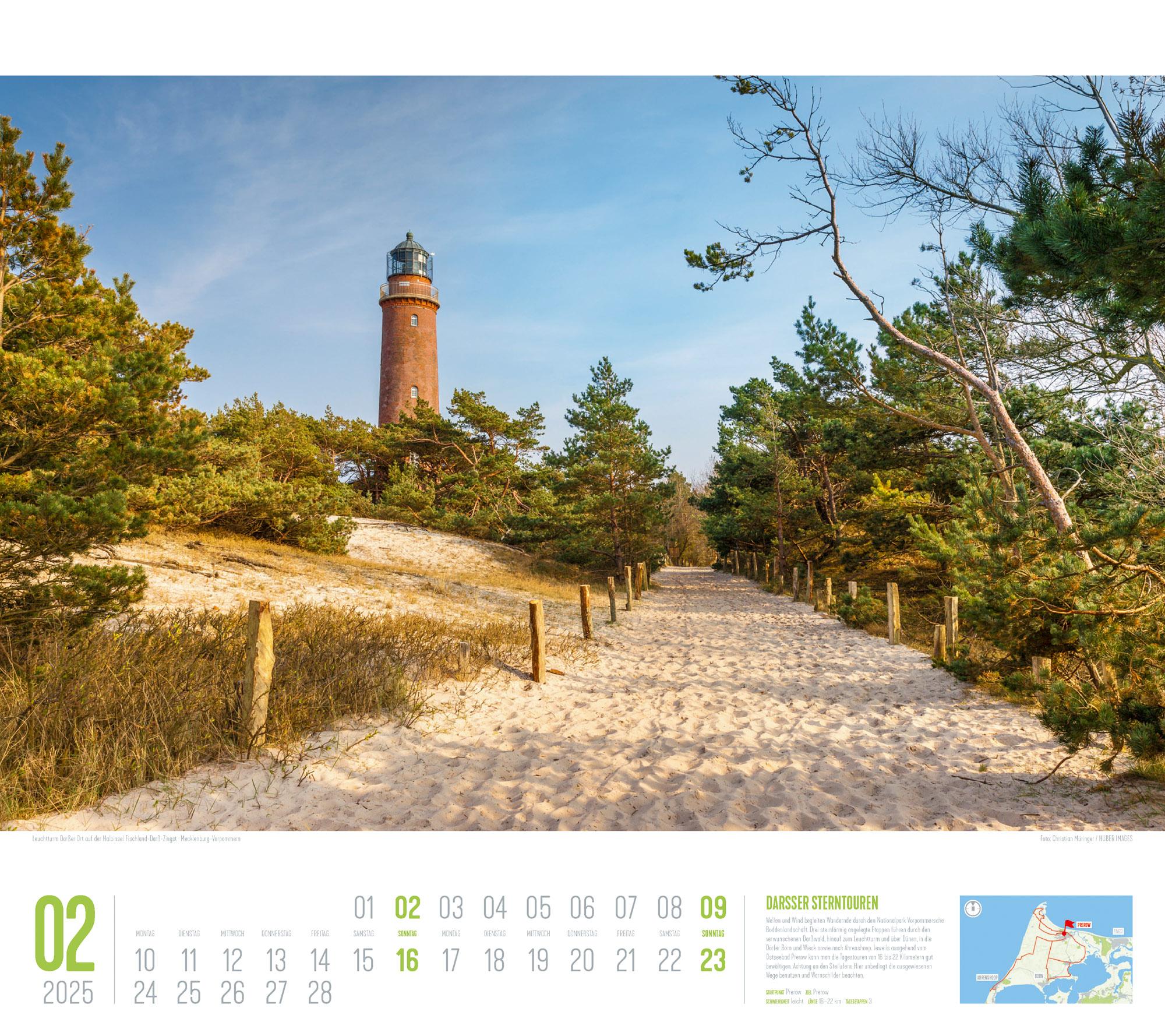 Beispielinhalt (Bild) Deutschland Wanderland - Die schönsten Wanderwege Kalender 2025