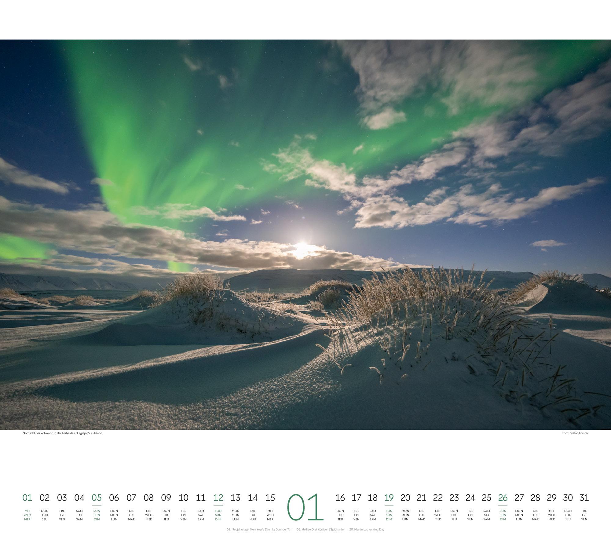Beispielinhalt (Bild) Phantastische Landschaften Kalender 2025