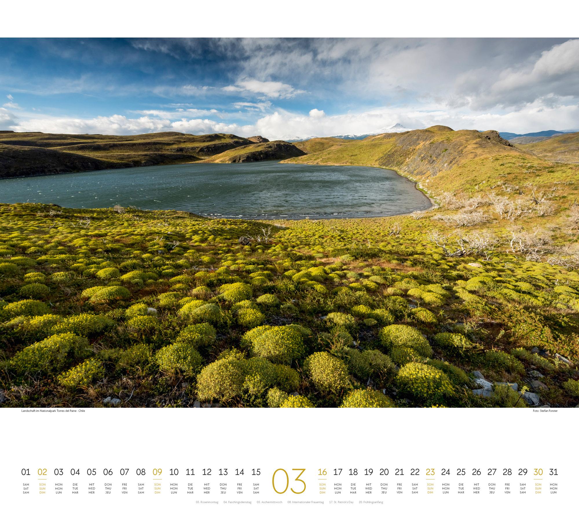 Beispielinhalt (Bild) Phantastische Landschaften Kalender 2025