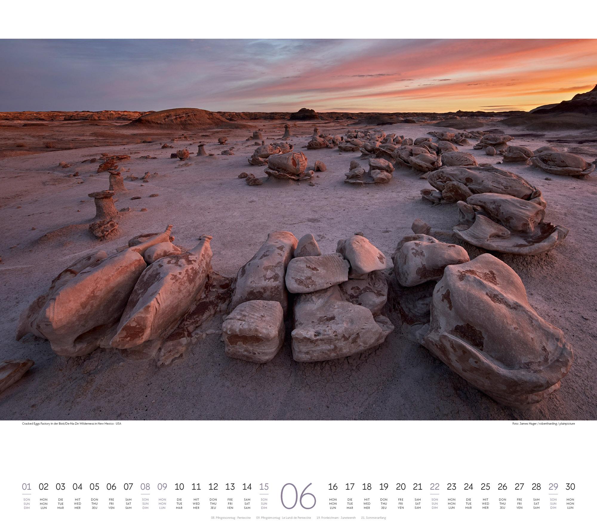 Beispielinhalt (Bild) Phantastische Landschaften Kalender 2025