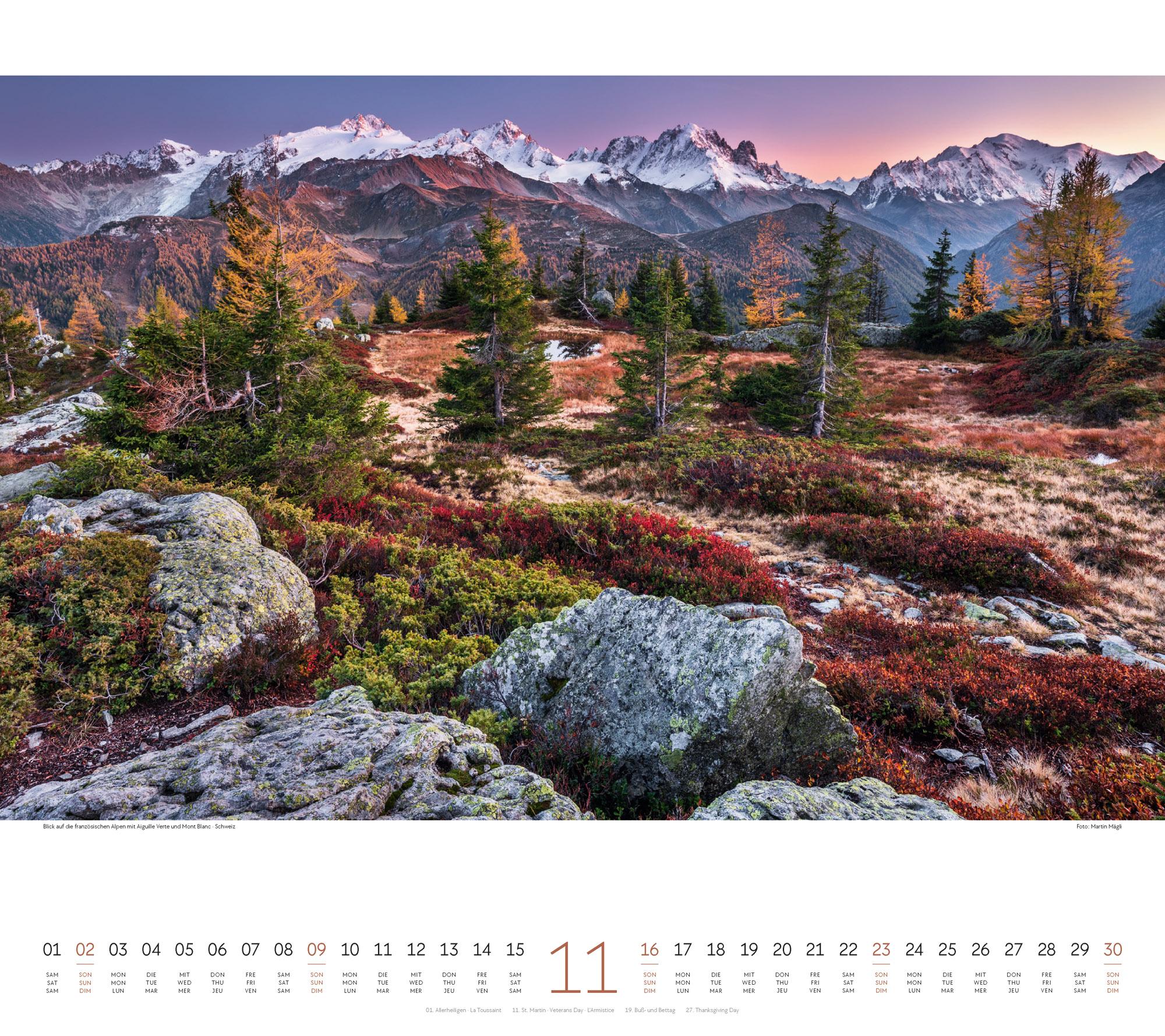 Beispielinhalt (Bild) Phantastische Landschaften Kalender 2025