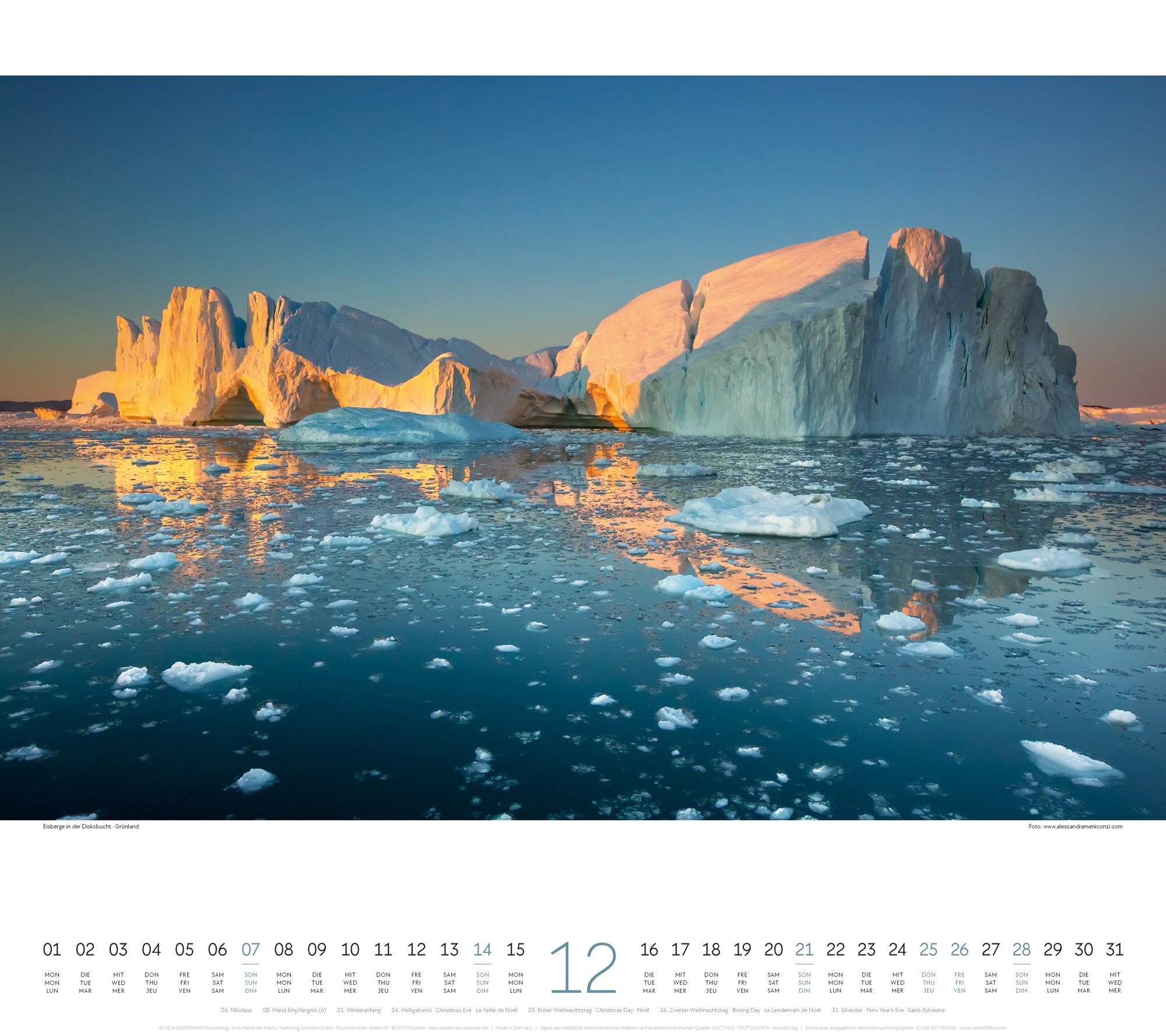 Beispielinhalt (Bild) Phantastische Landschaften Kalender 2025