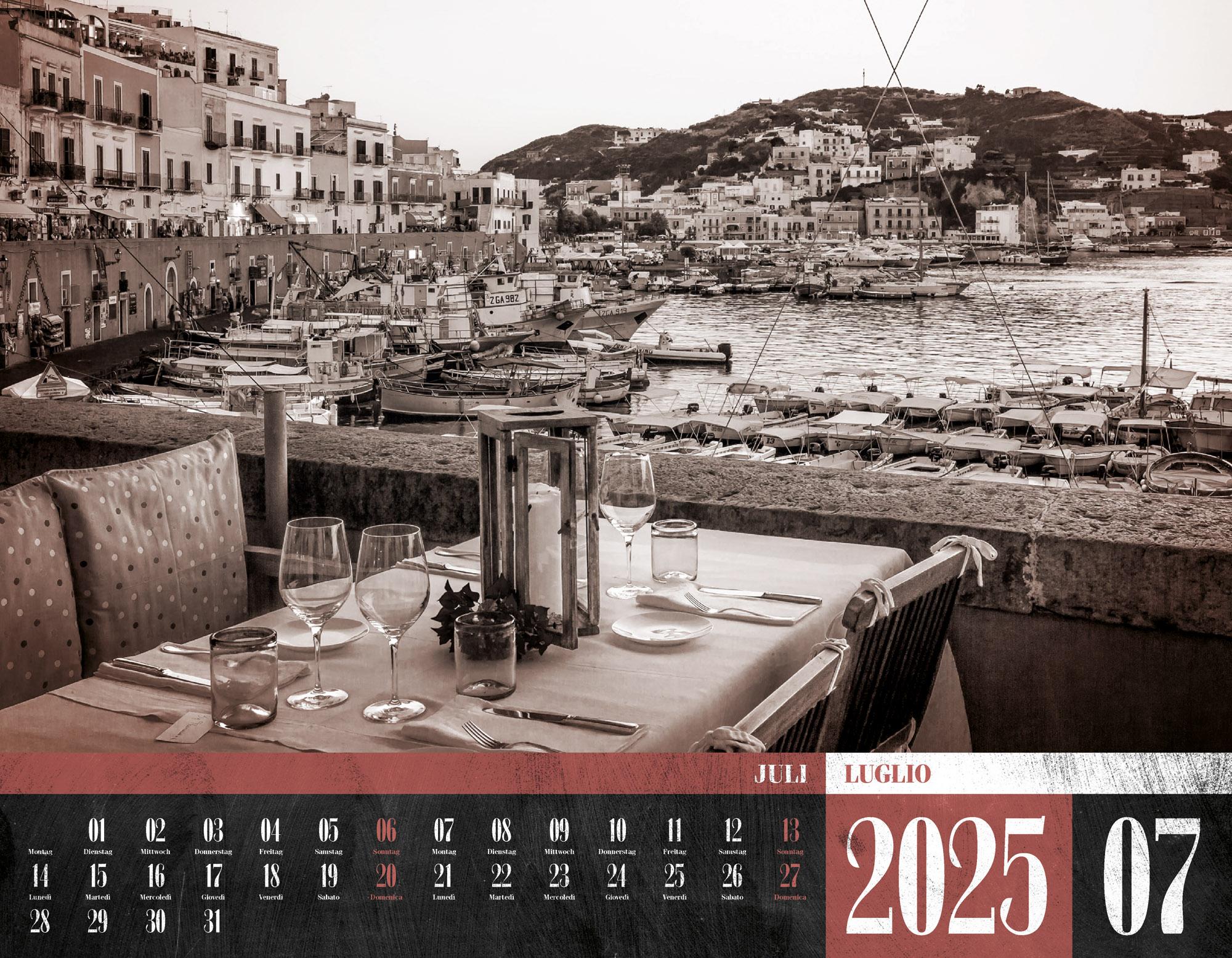 Beispielinhalt (Bild) La Dolce Vita - Italienische Lebensart Kalender 2025