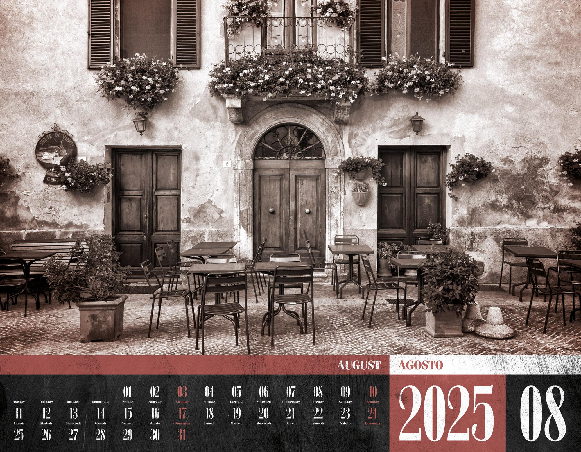 Beispielinhalt (Bild) La Dolce Vita - Italienische Lebensart Kalender 2025