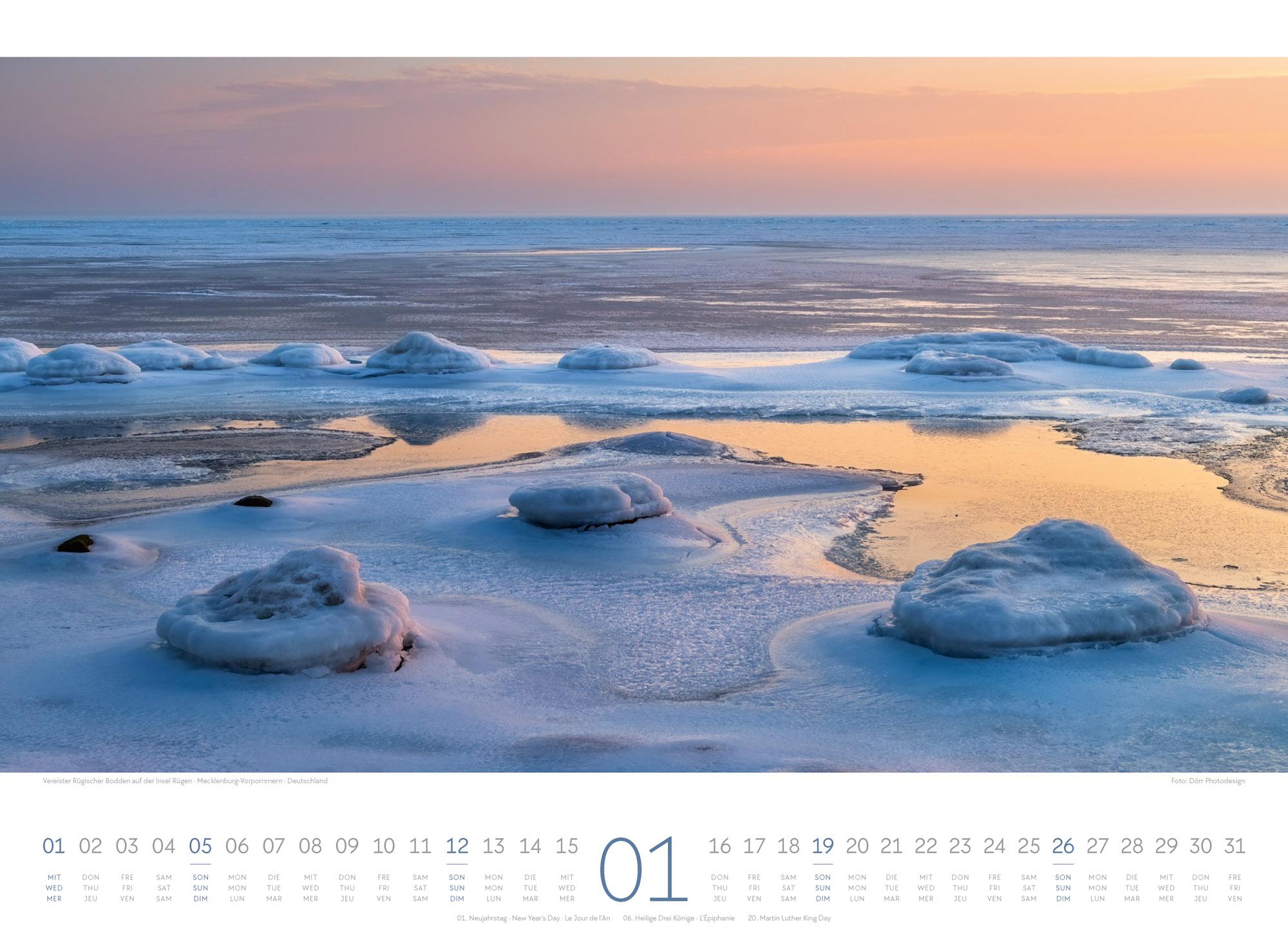 Beispielinhalt (Bild) Tage am Meer Kalender 2025