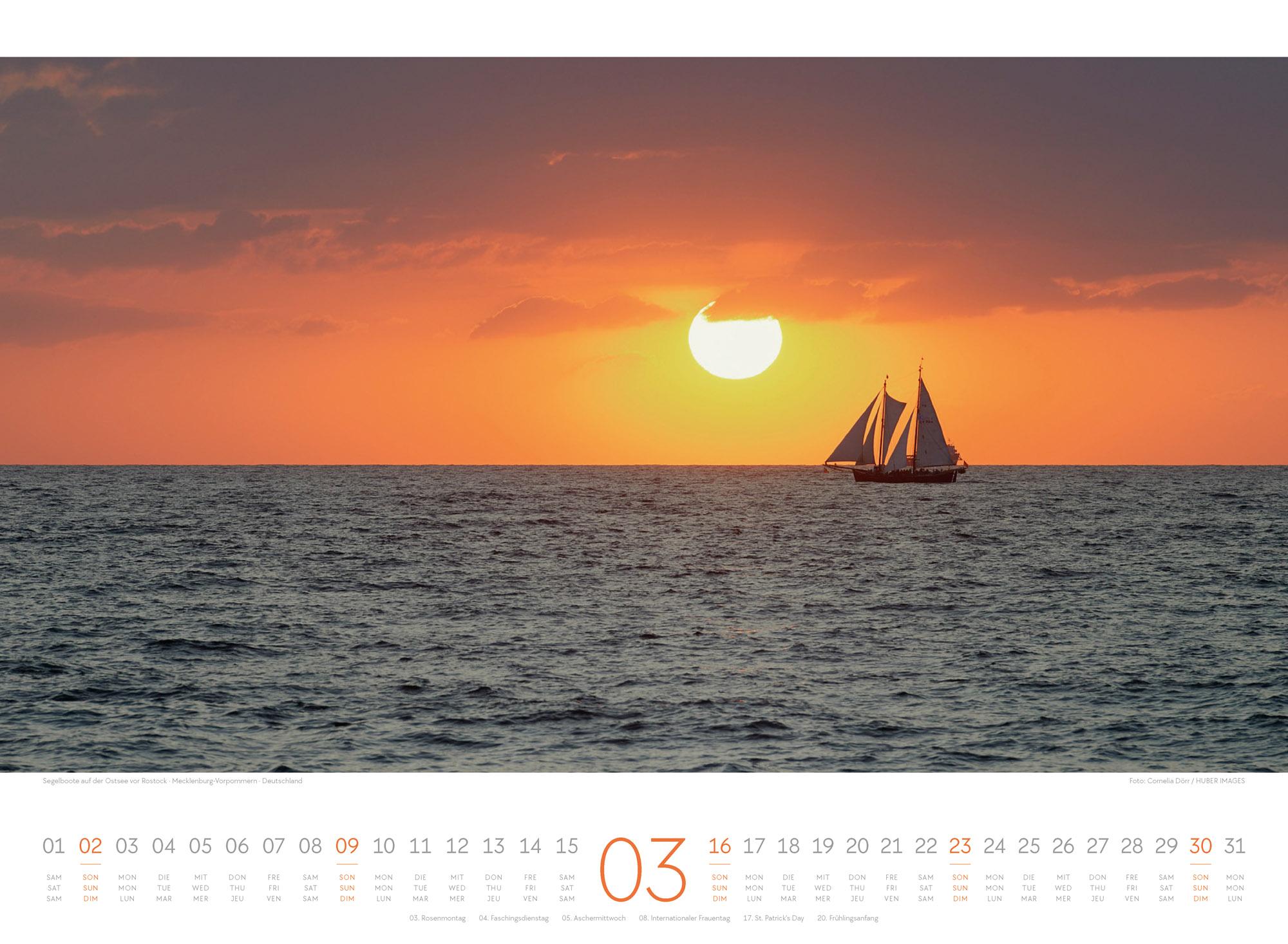 Beispielinhalt (Bild) Tage am Meer Kalender 2025