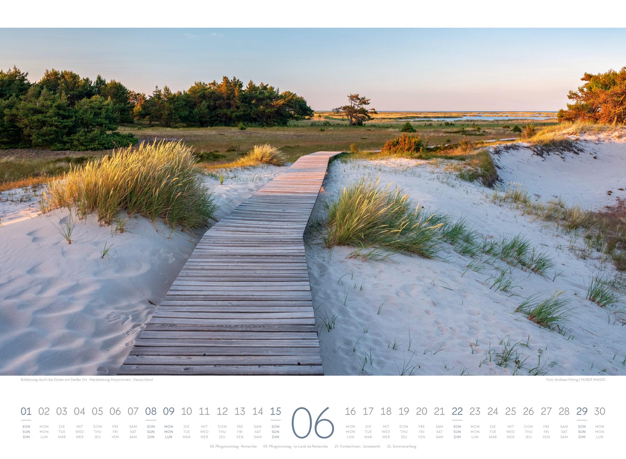 Beispielinhalt (Bild) Tage am Meer Kalender 2025