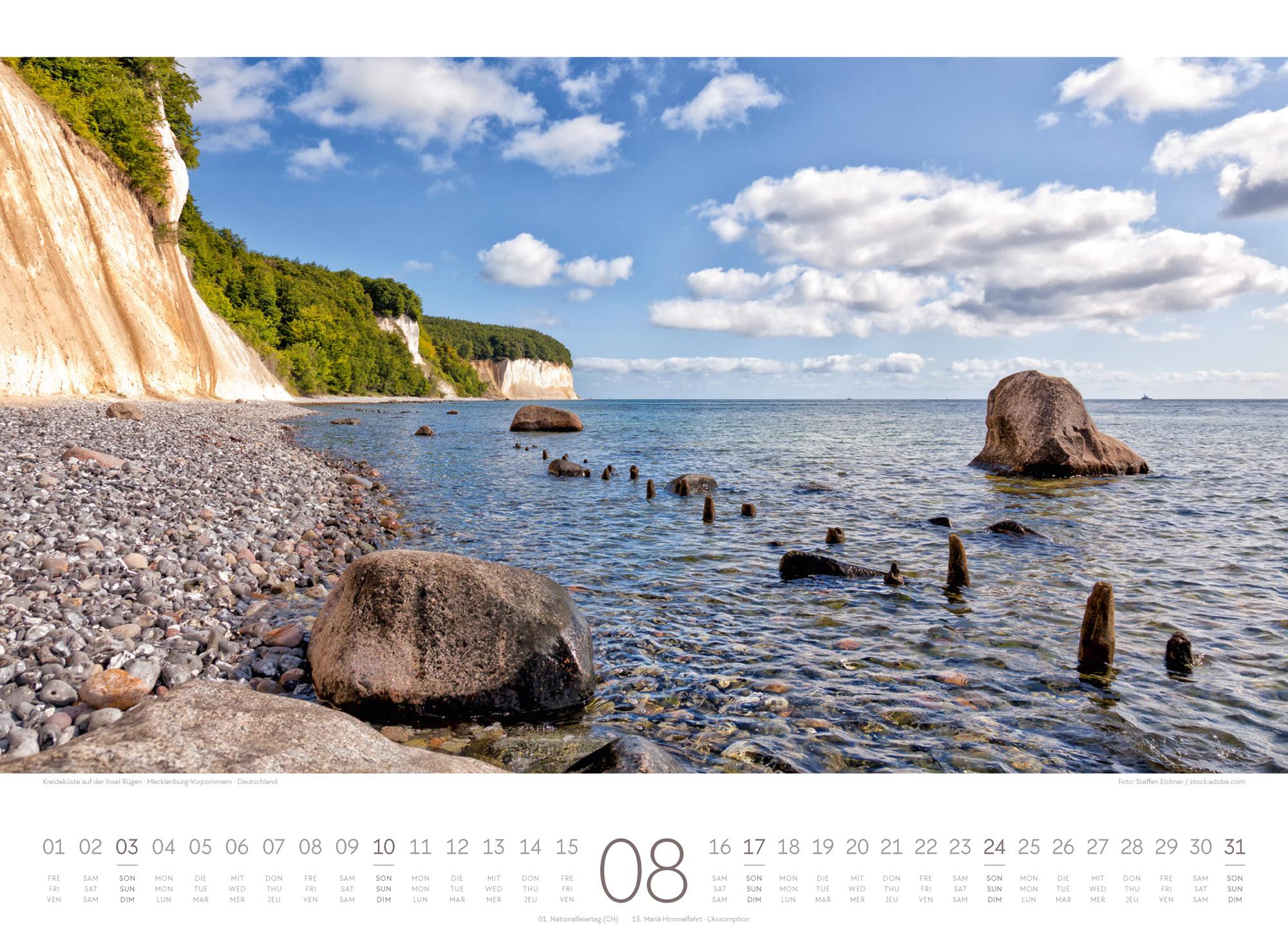Beispielinhalt (Bild) Tage am Meer Kalender 2025