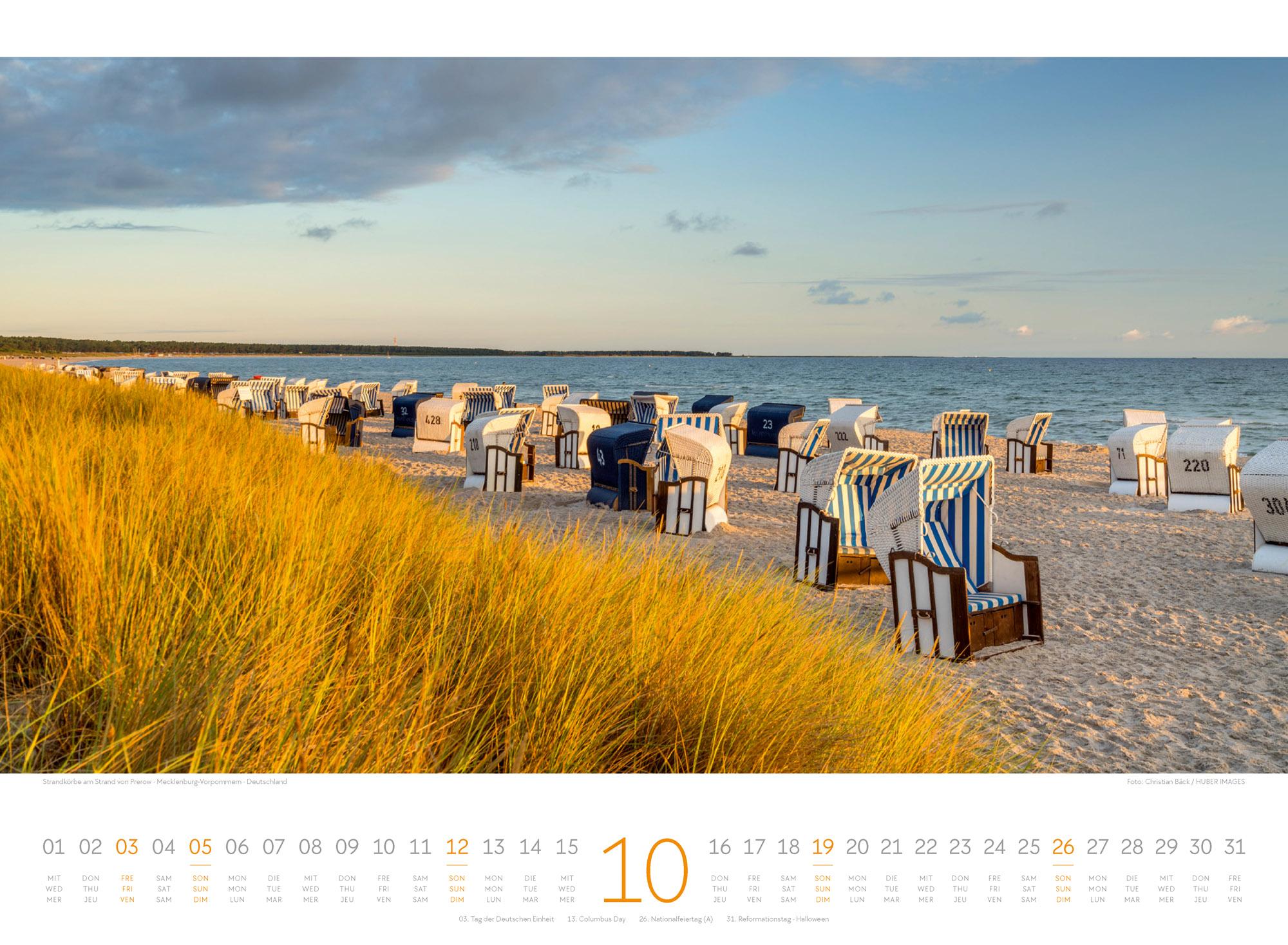 Beispielinhalt (Bild) Tage am Meer Kalender 2025