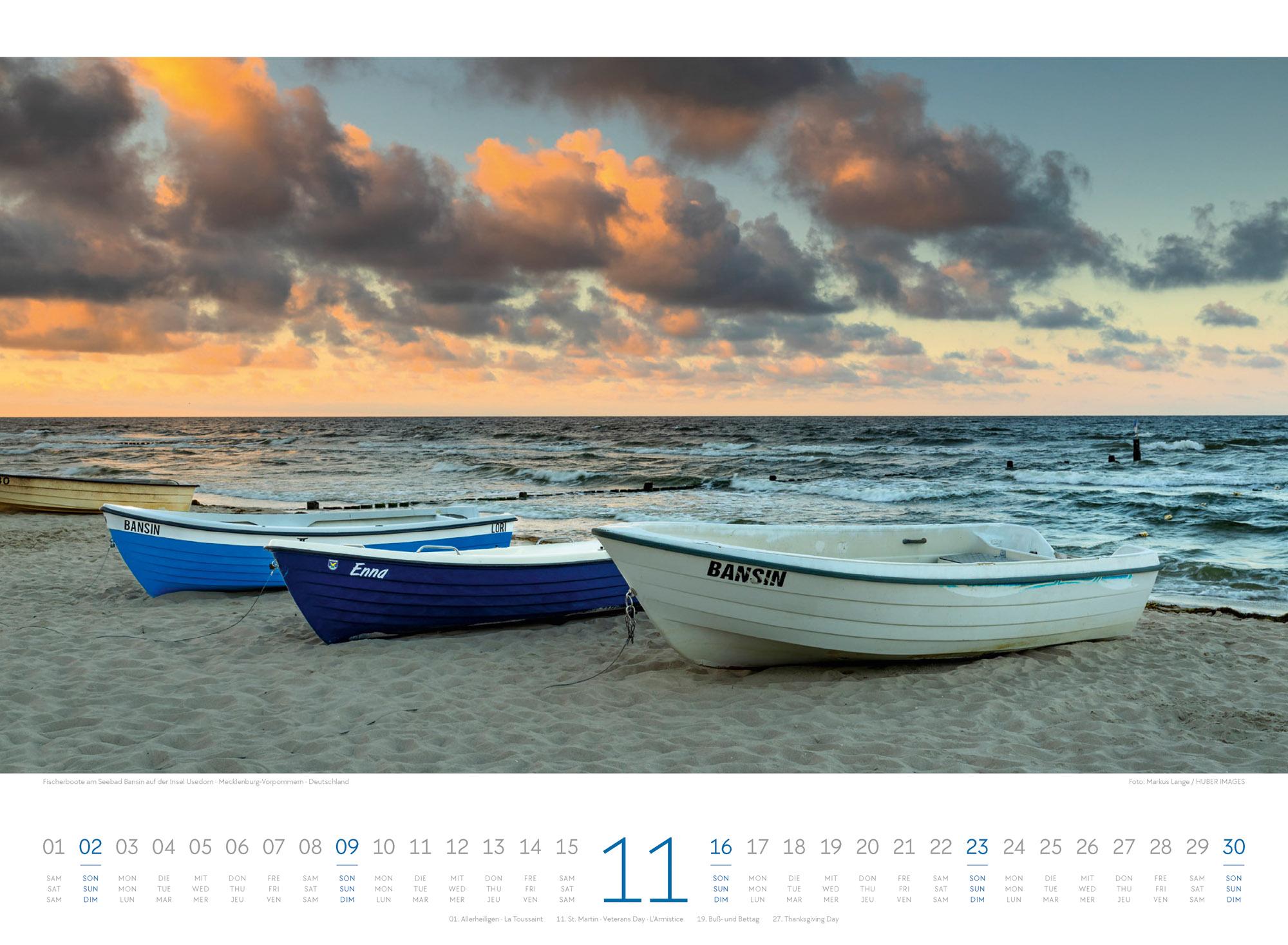 Beispielinhalt (Bild) Tage am Meer Kalender 2025