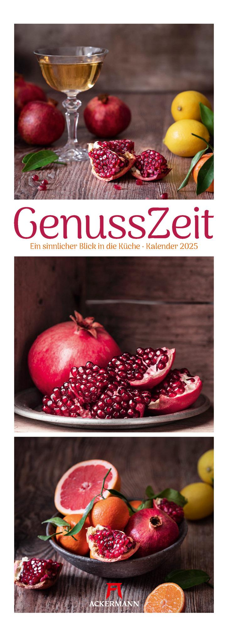Vorderes Coverbild GenussZeit -  Ein sinnlicher Blick in die Küche Triplet-Kalender 2025