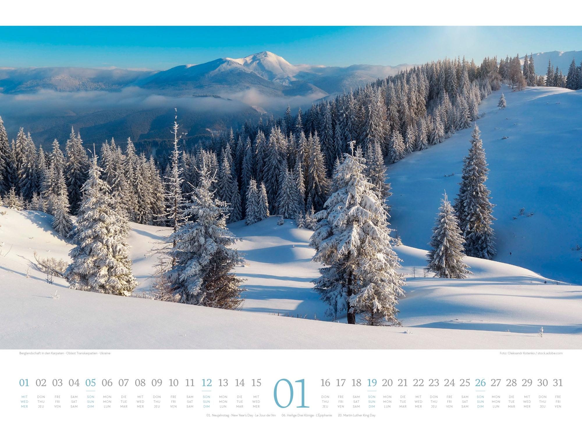 Beispielinhalt (Bild) Harmonie Kalender 2025