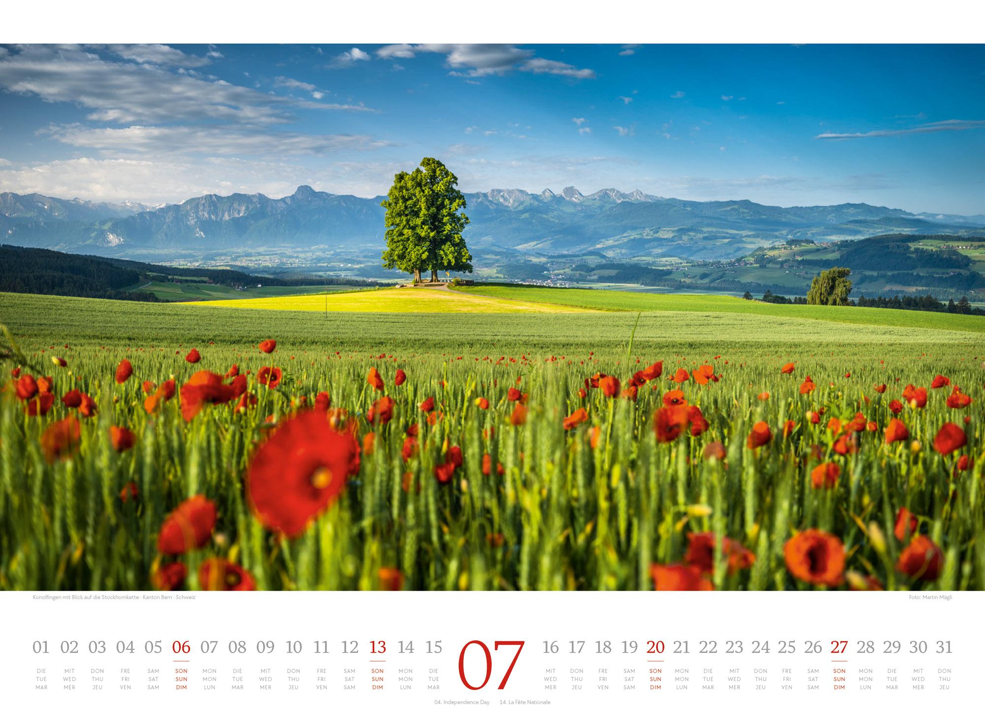 Beispielinhalt (Bild) Harmonie Kalender 2025