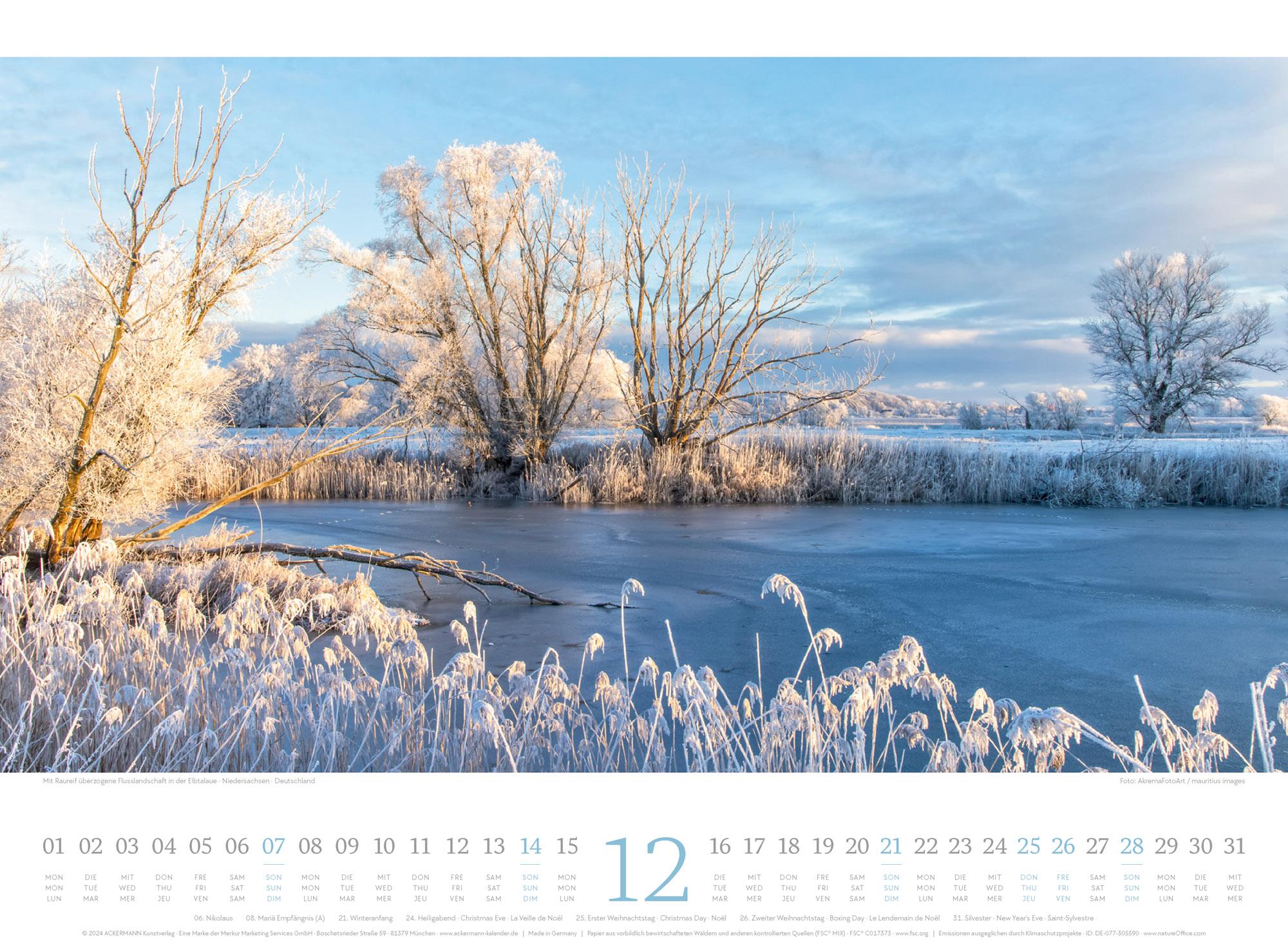 Beispielinhalt (Bild) Harmonie Kalender 2025