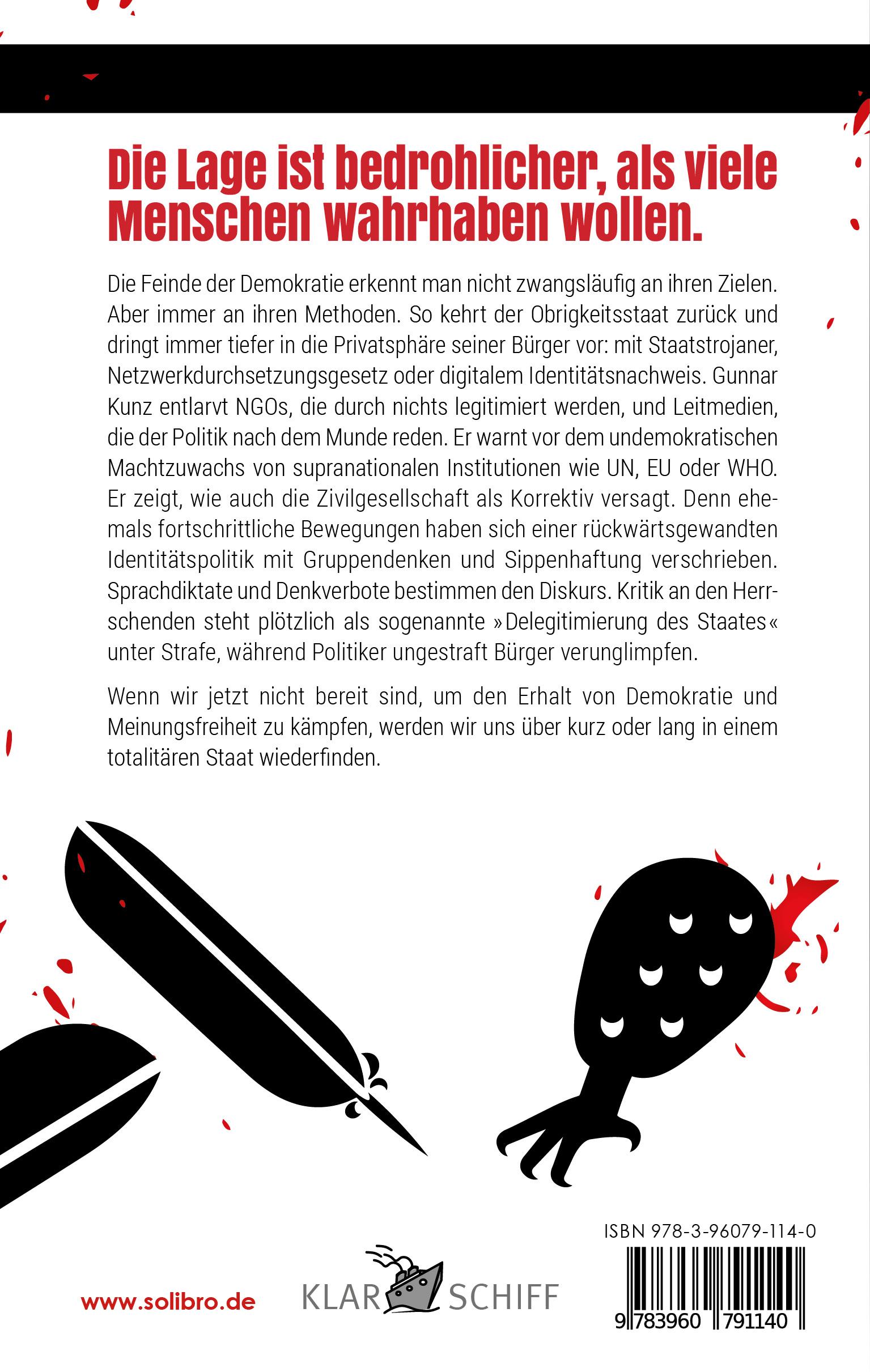 Rückseitencover Achtung Sie verlassen den demokratischen Sektor