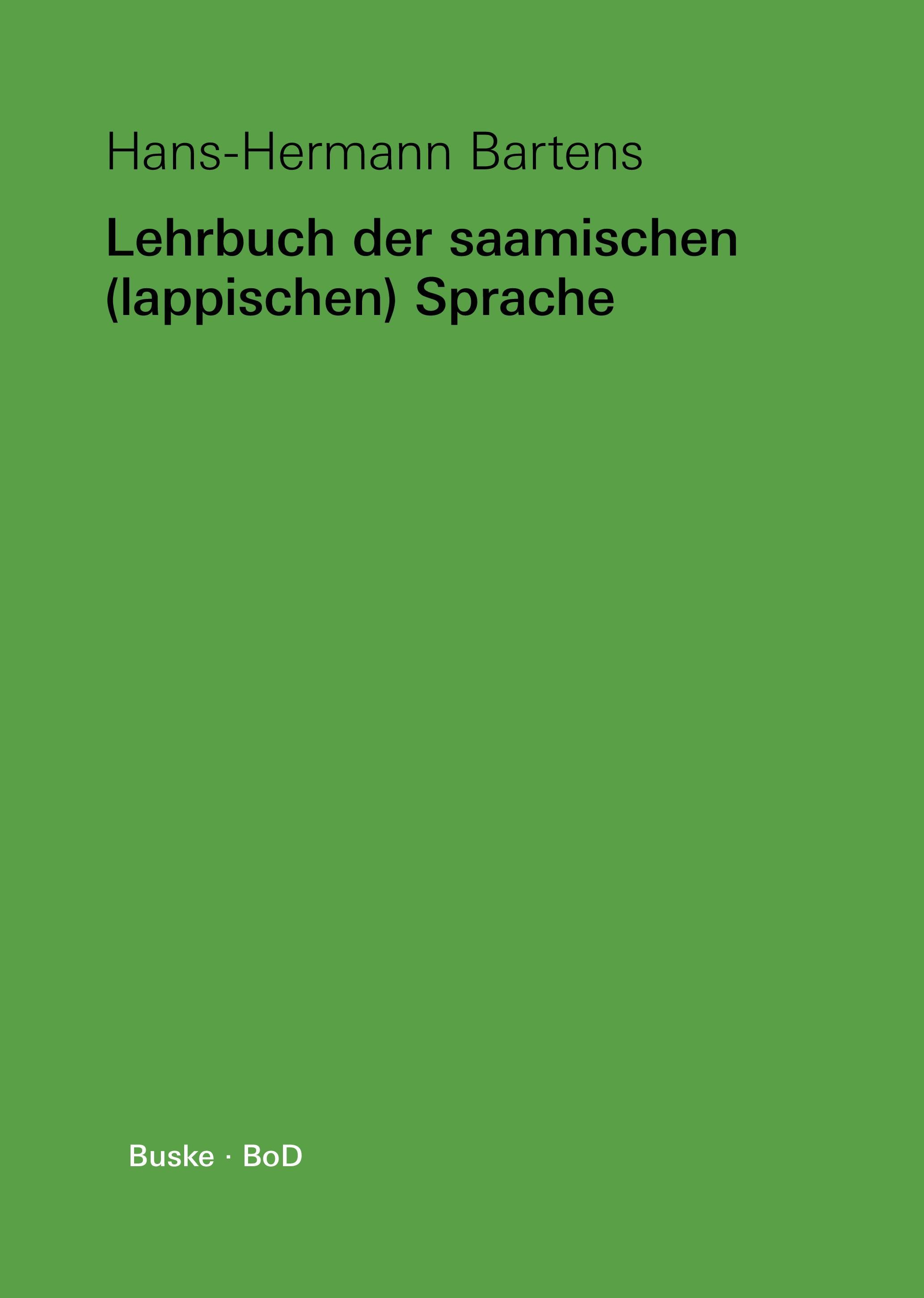 Vorderes Coverbild Lehrbuch der saamischen (lappischen) Sprache
