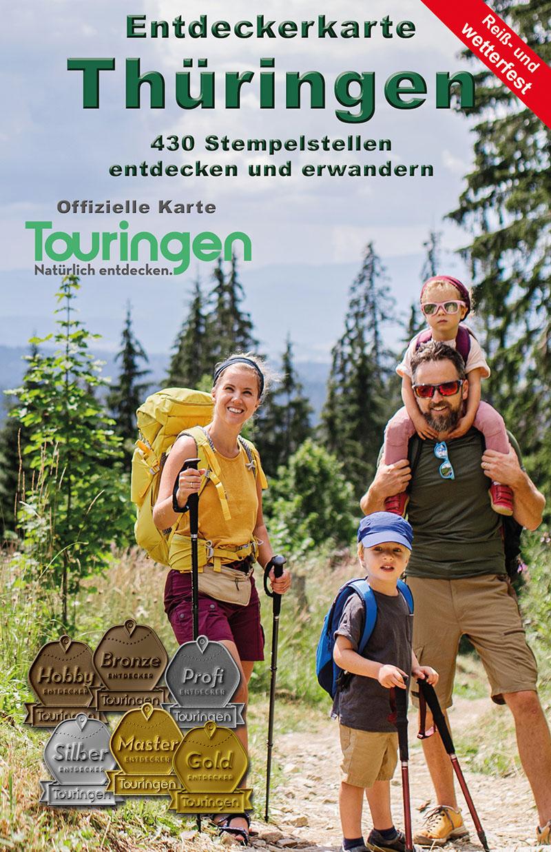 Vorderes Coverbild Entdeckerkarte Thüringen