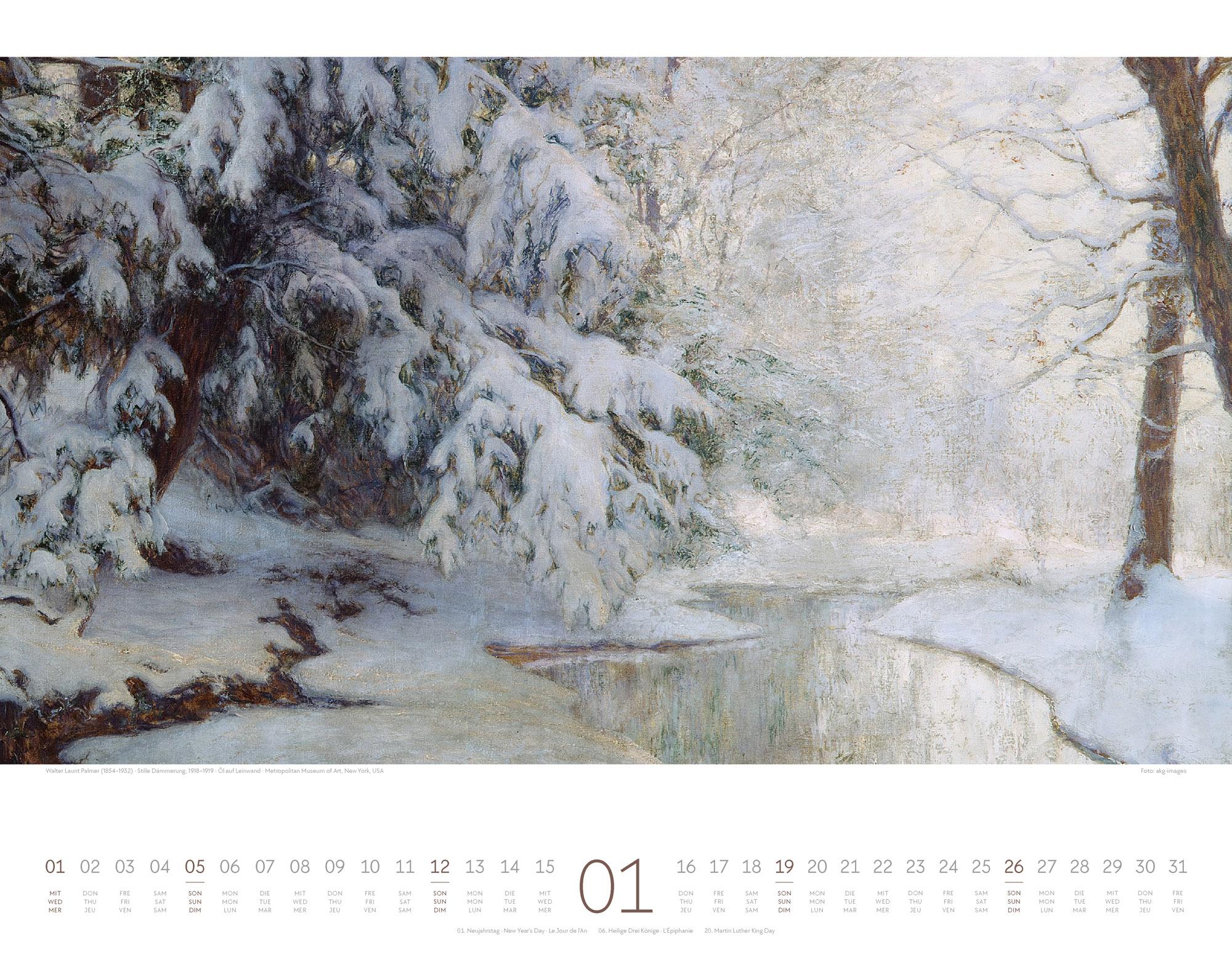 Beispielinhalt (Bild) Kunstwerk Wald Kalender 2025
