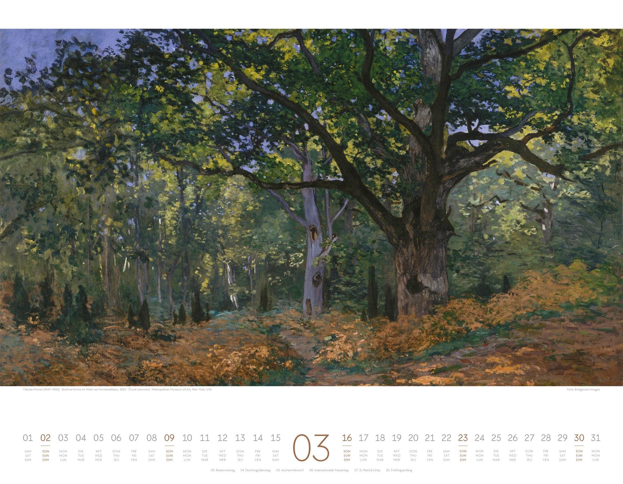 Beispielinhalt (Bild) Kunstwerk Wald Kalender 2025