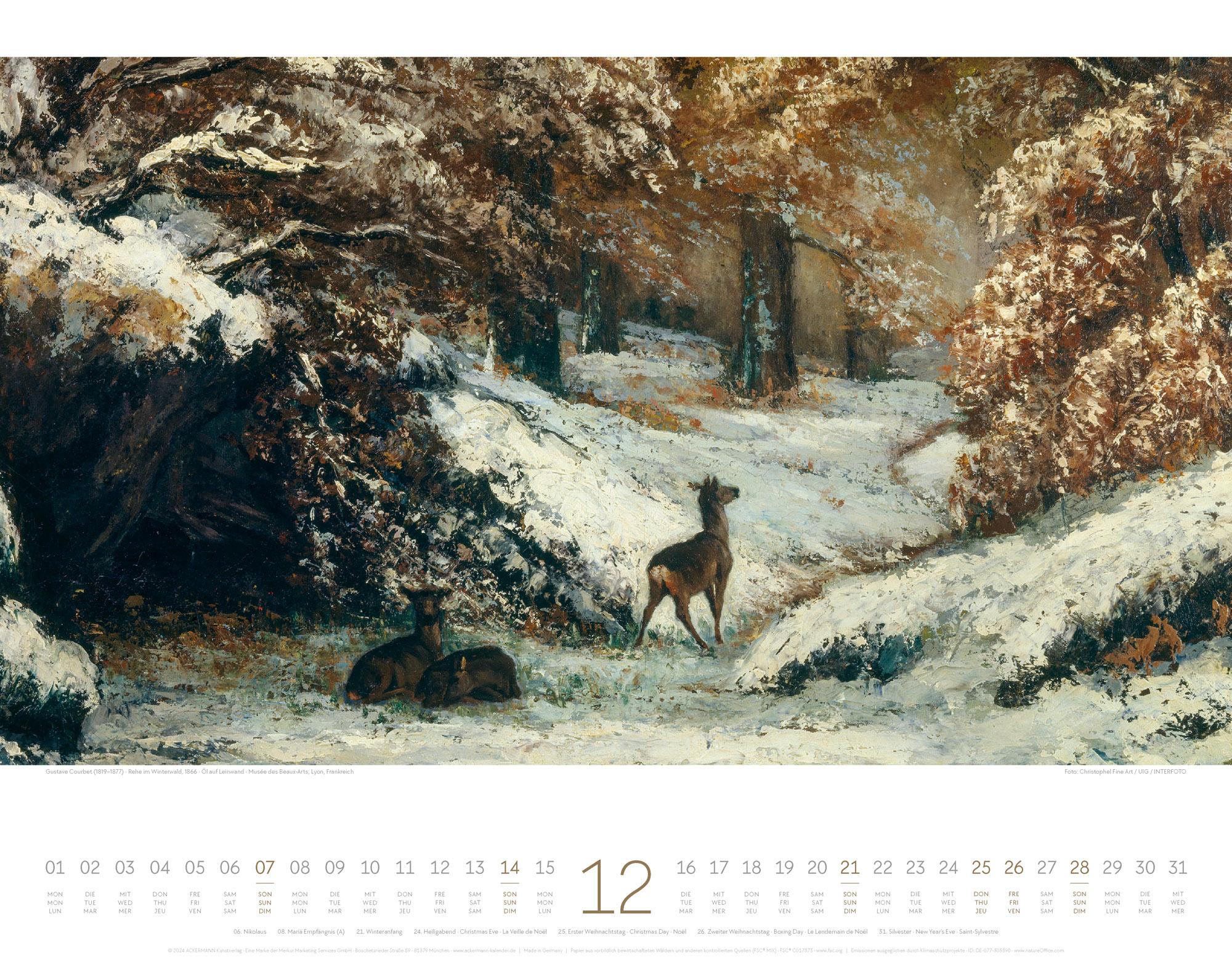 Beispielinhalt (Bild) Kunstwerk Wald Kalender 2025