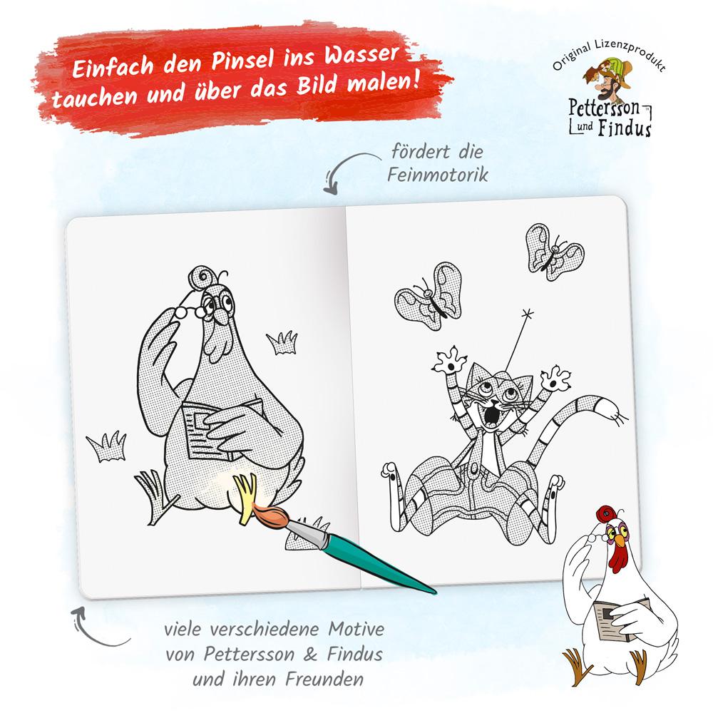 Beispielinhalt (Bild) Trötsch Pettersson & Findus Zaubermalbuch