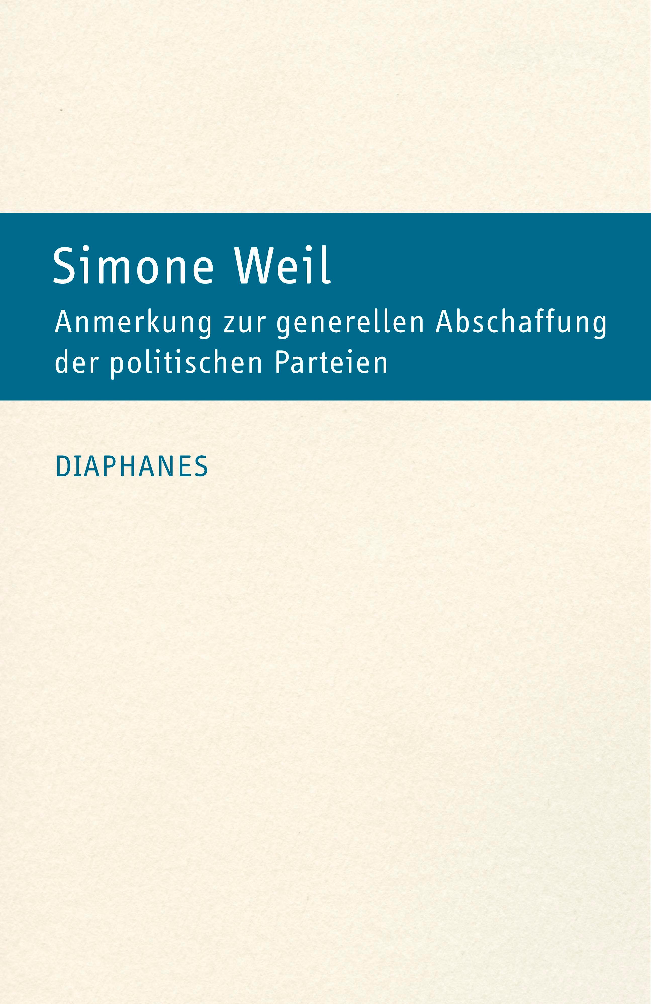 Vorderes Coverbild Anmerkung zur generellen Abschaffung der politischen Parteien