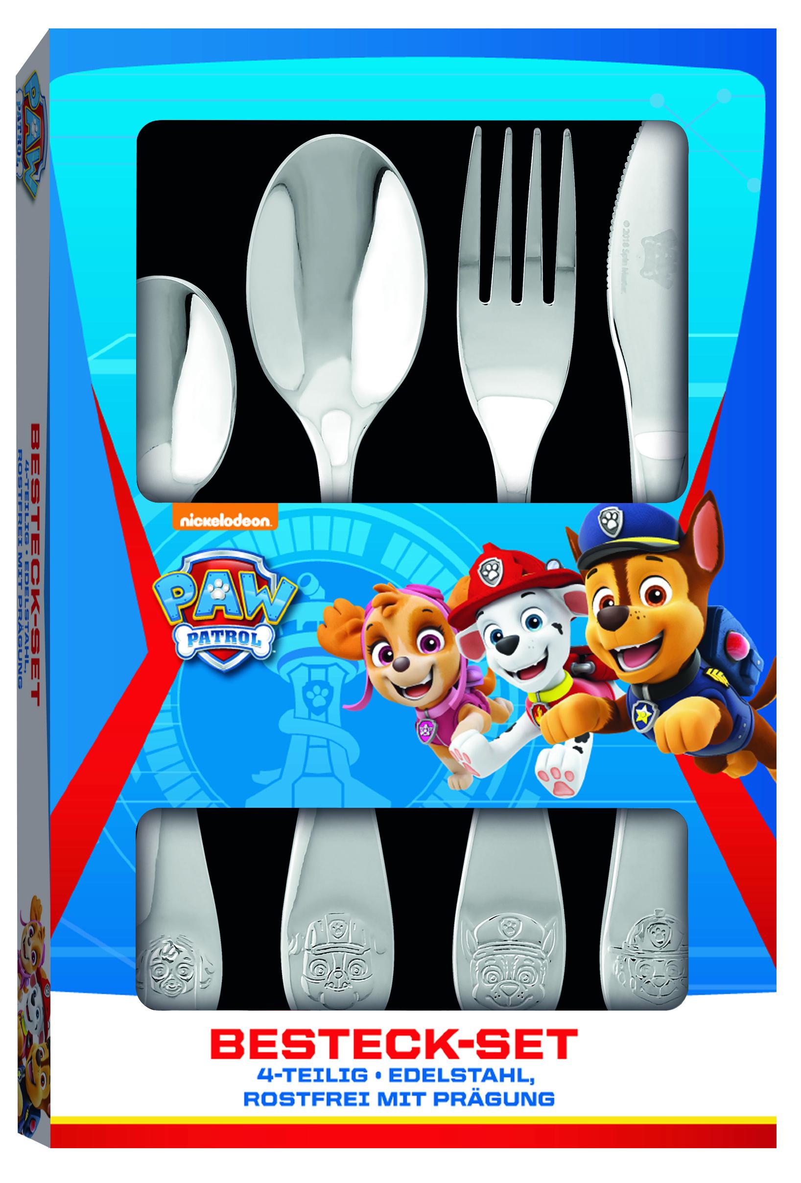 Vorderes Coverbild Paw Patrol, Besteckset, 4tlg, Edelstahl, GK
