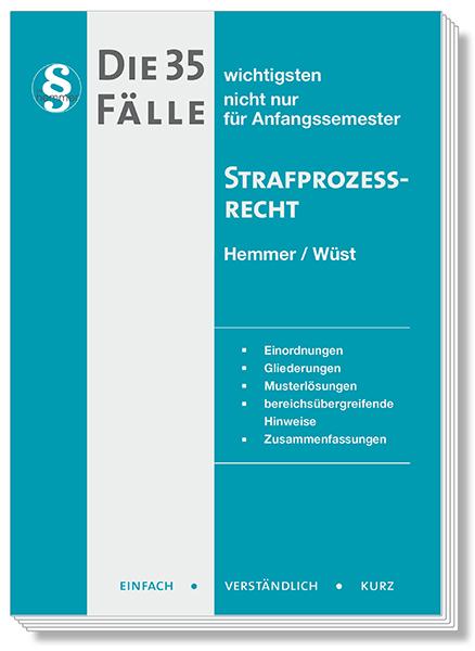 Vorderes Coverbild Die 35 wichtigsten Fälle Strafprozessrecht