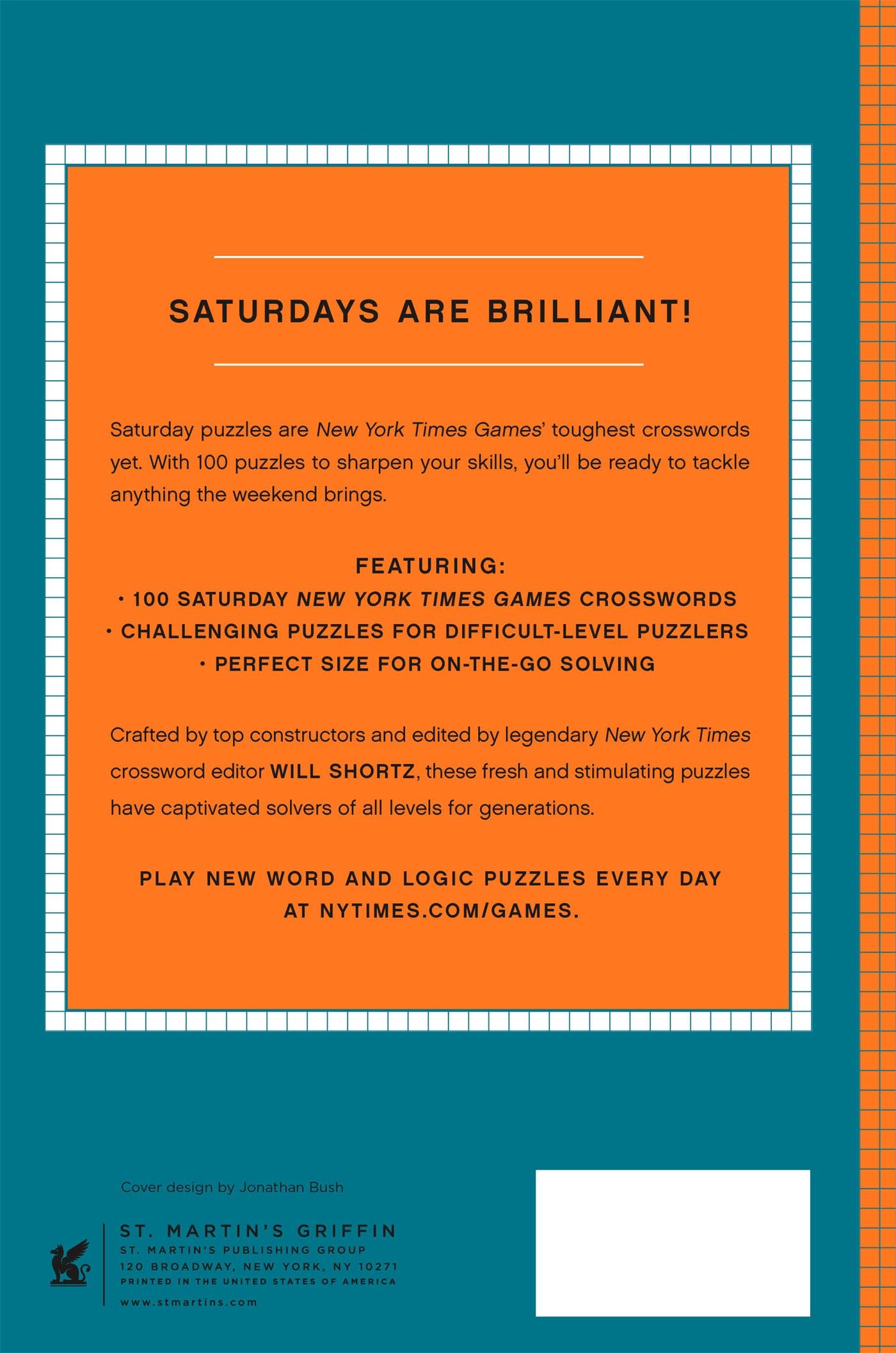 Rückseitencover New York Times Games The Best Saturday Crosswords