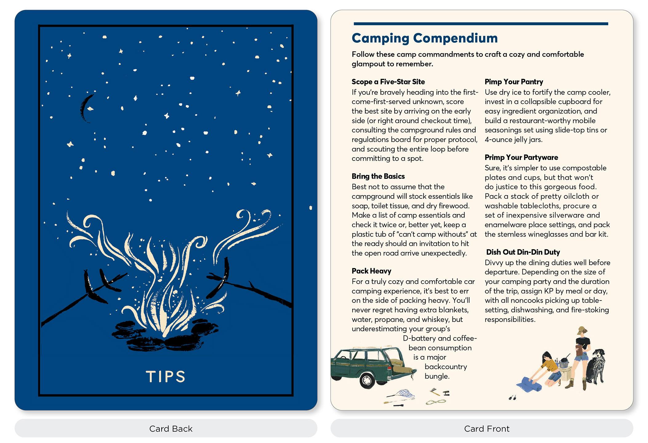 Beispielinhalt (Bild) The Campout Card Deck