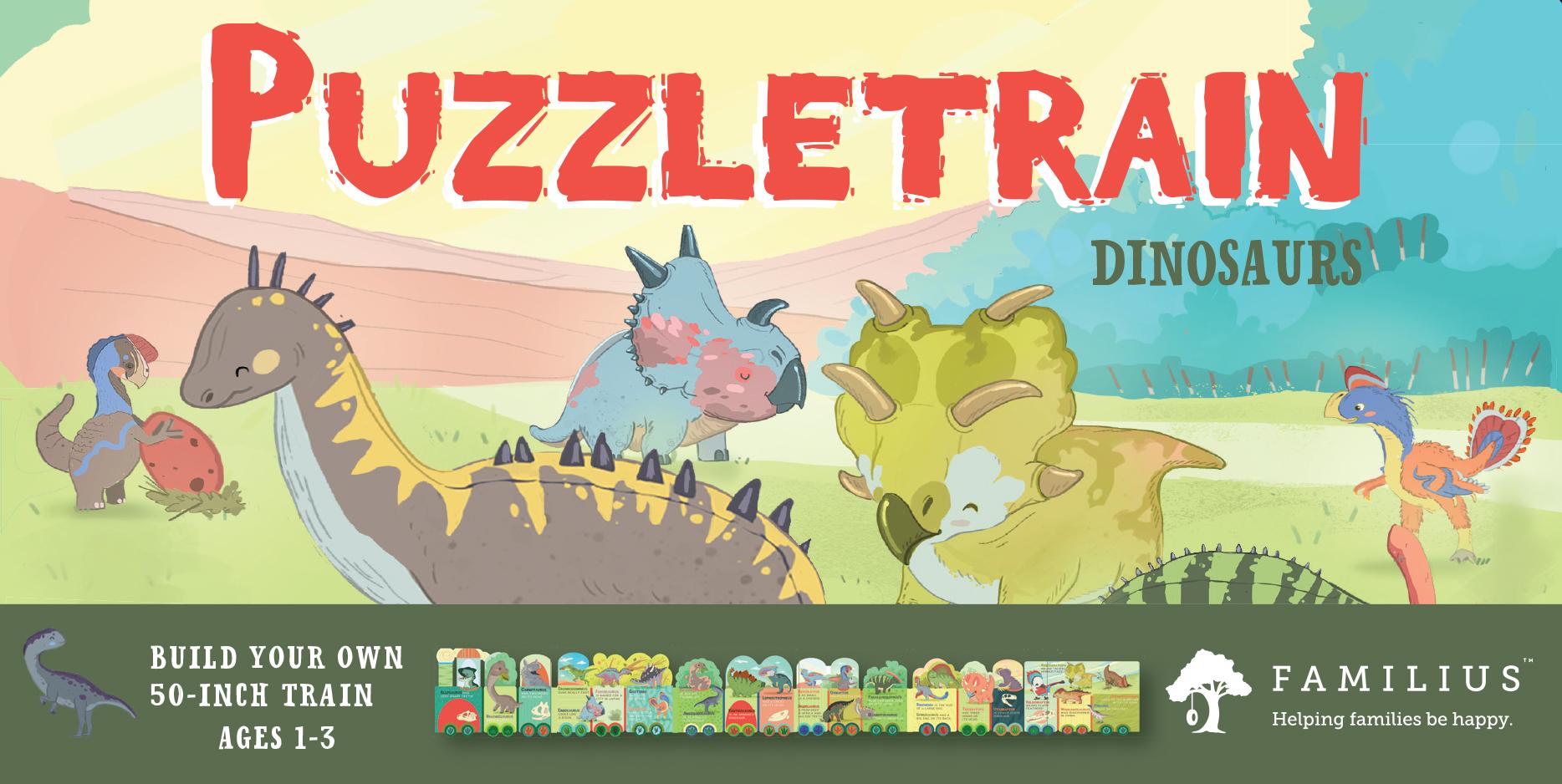 Vorderes Coverbild Puzzletrain: Dinosaurs 26-Piece Puzzle