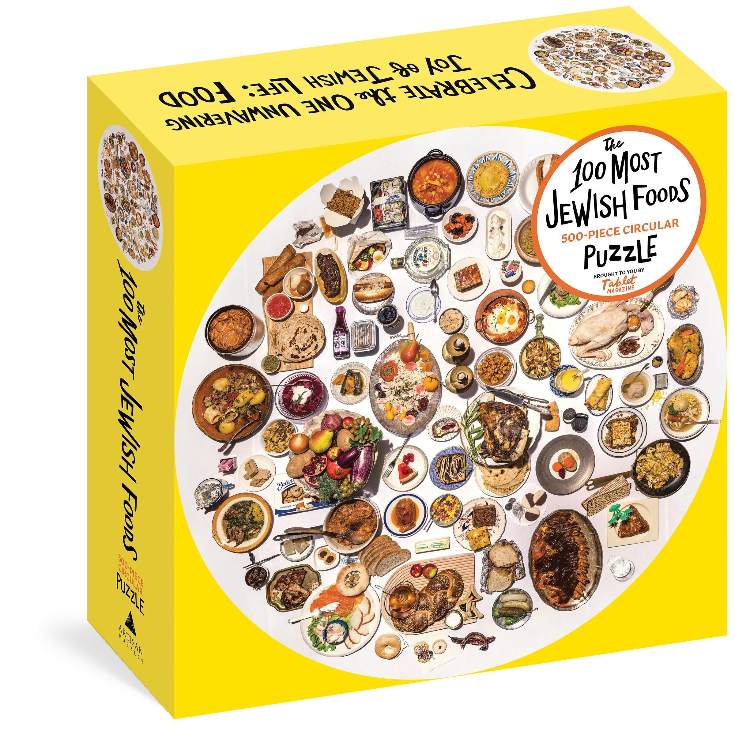 Vorderes Coverbild The 100 Most Jewish Foods: 500-Piece Circular Puzzle