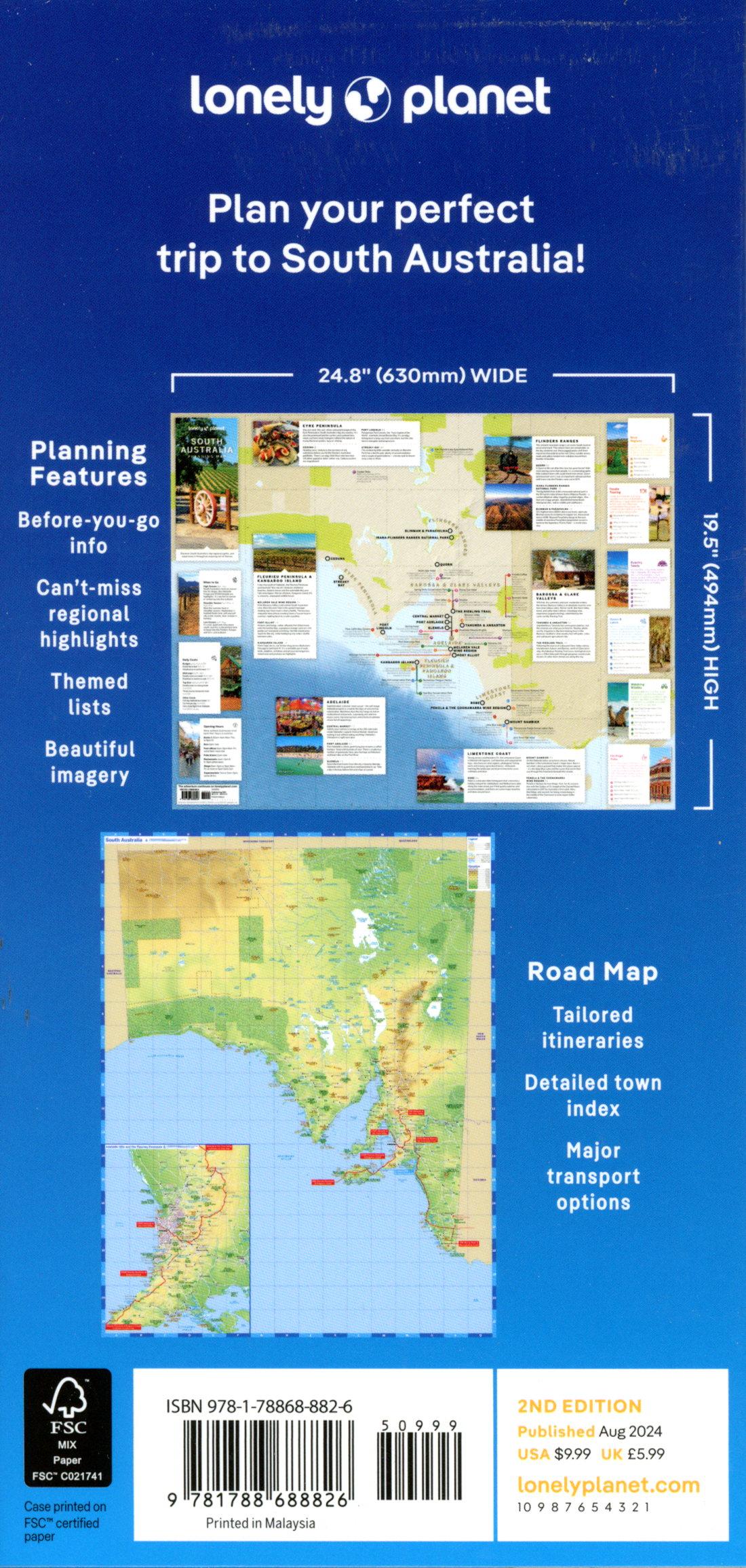 Beispielinhalt (Bild) Lonely Planet South Australia Planning Map